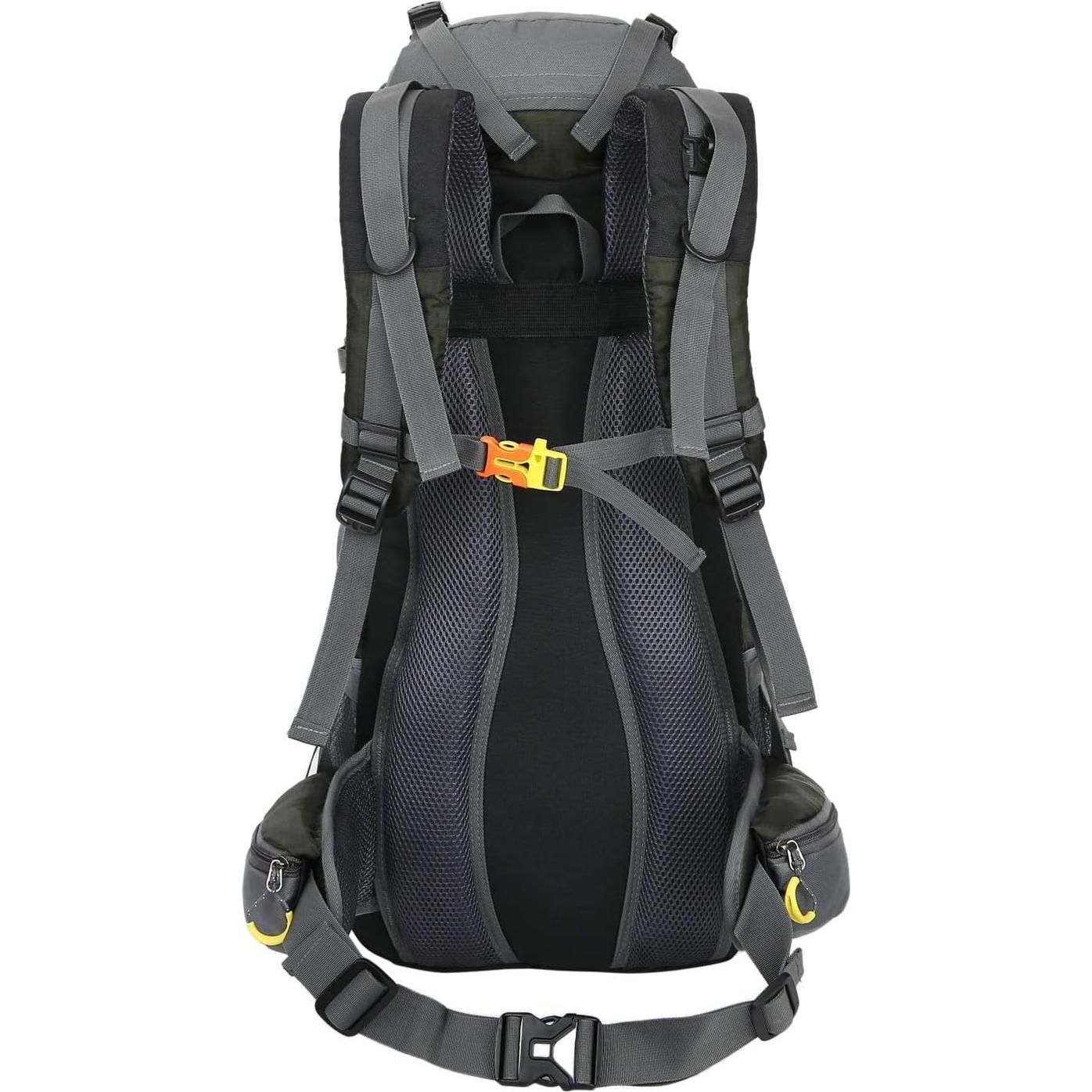 Mochila de Senderismo WoneNice 50L Impermeable Verde Militar