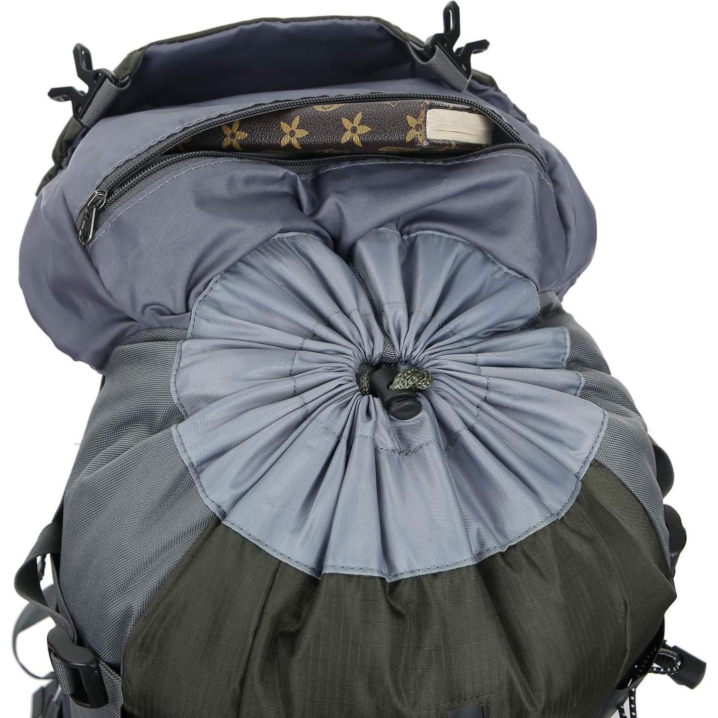 Mochila de Senderismo WoneNice 50L Impermeable Verde Militar