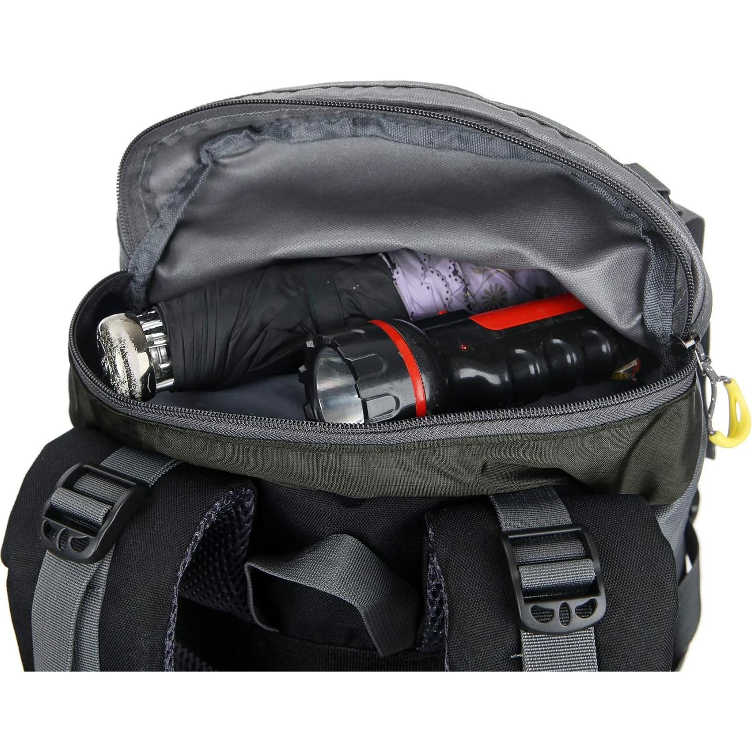 Mochila de Senderismo WoneNice 50L Impermeable Verde Militar