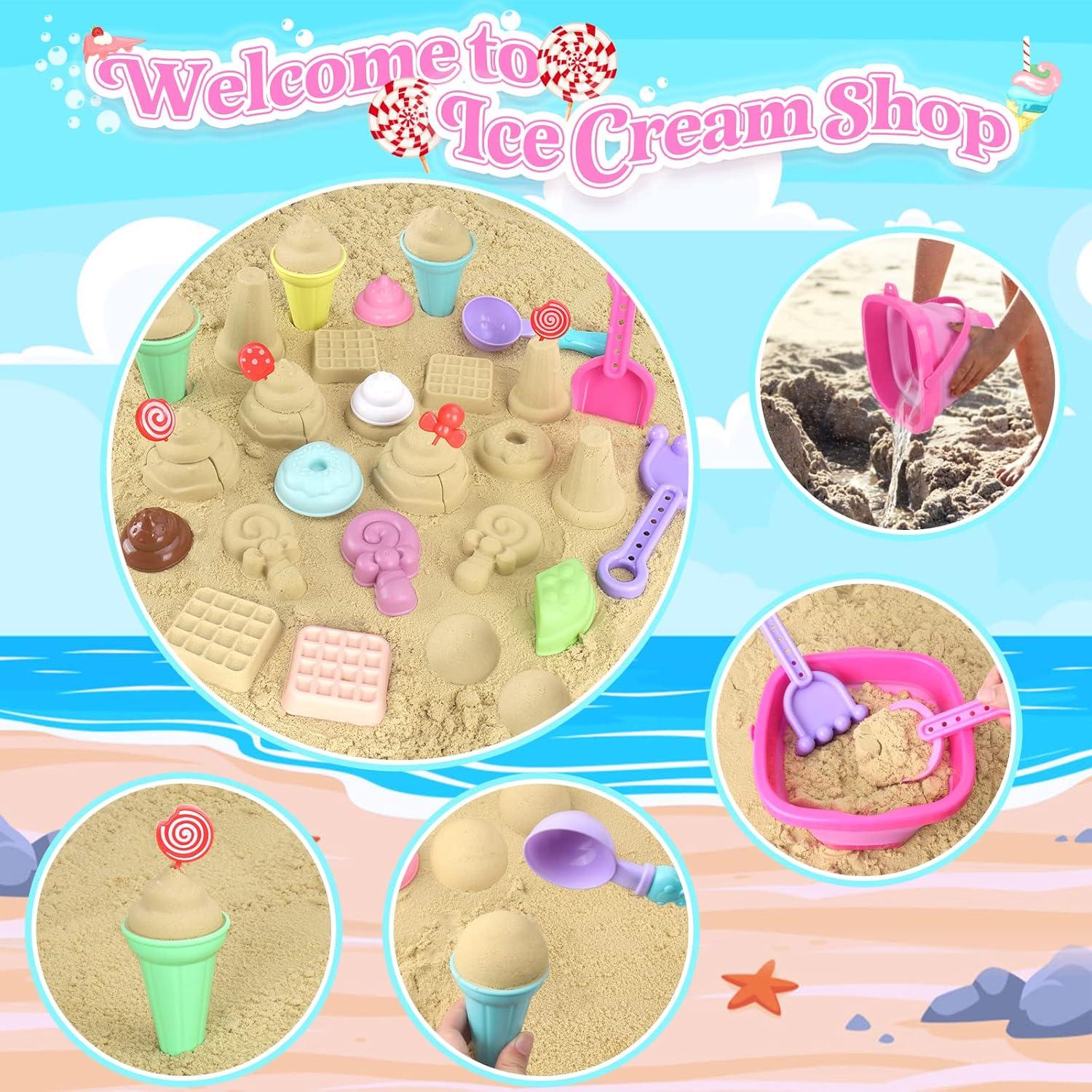 Juego de Juguetes de Playa Plegables Angeer 19 PCS para Niños