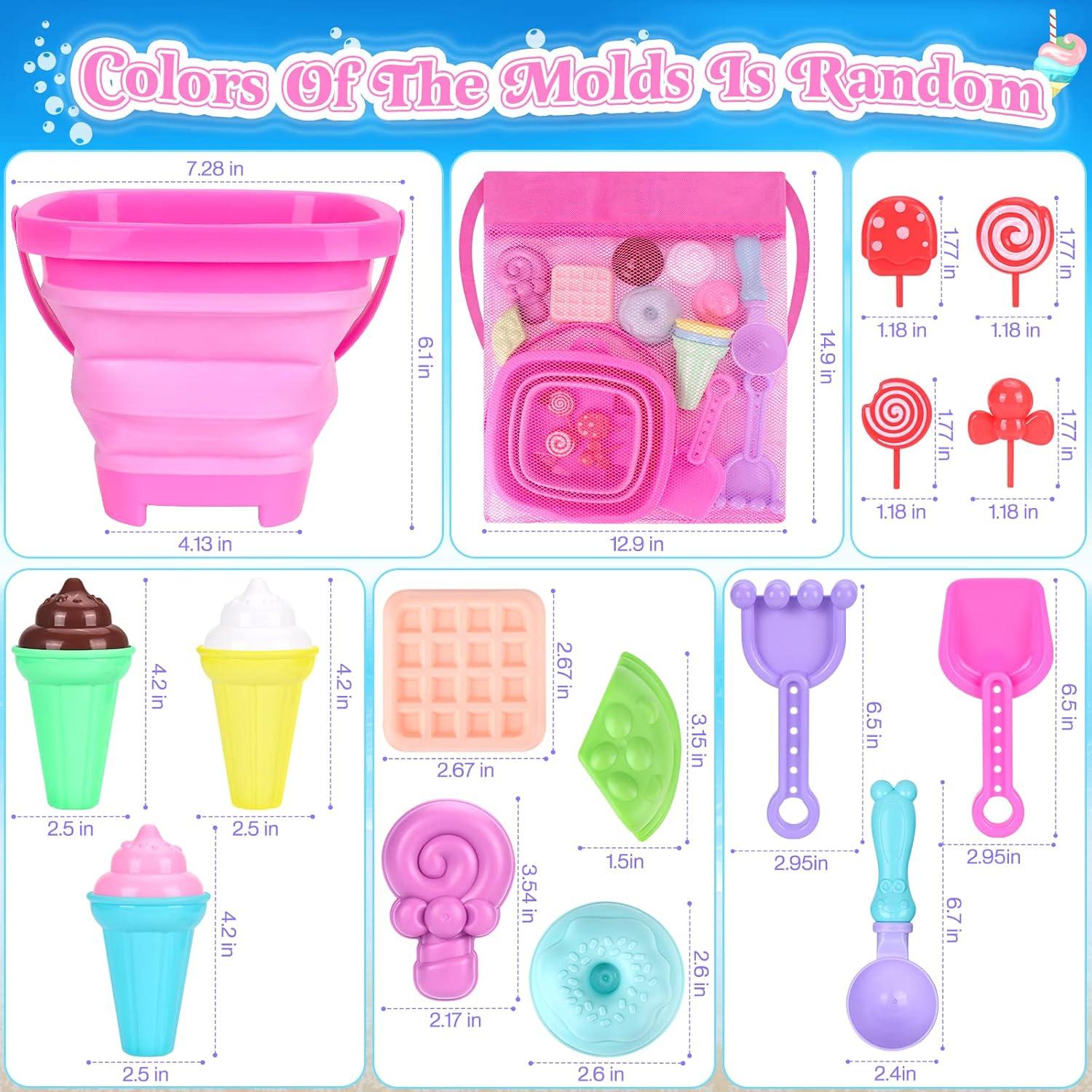 Juego de Juguetes de Playa Plegables Angeer 19 PCS para Niños