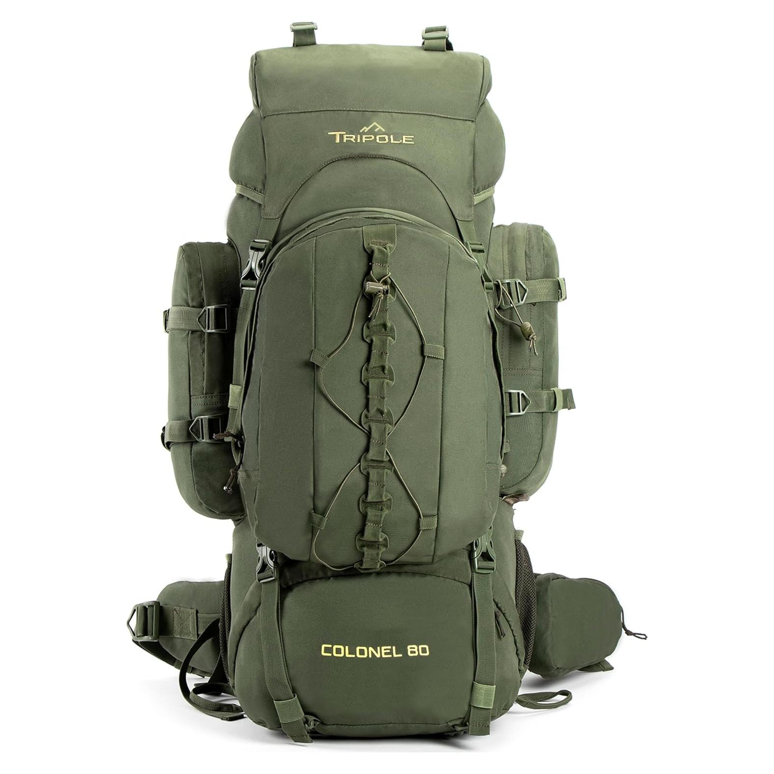 Mochila de Trekking Tripole Gears Colonel 95L Verde Ejército