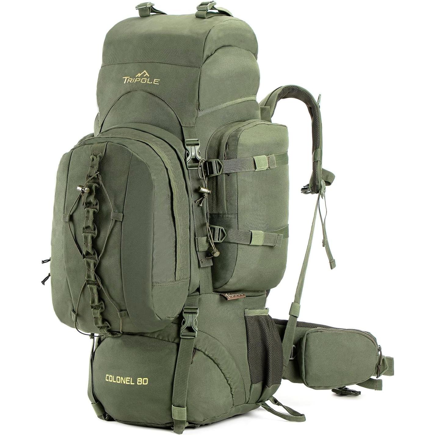 Mochila de Trekking Tripole Gears Colonel 95L Verde Ejército