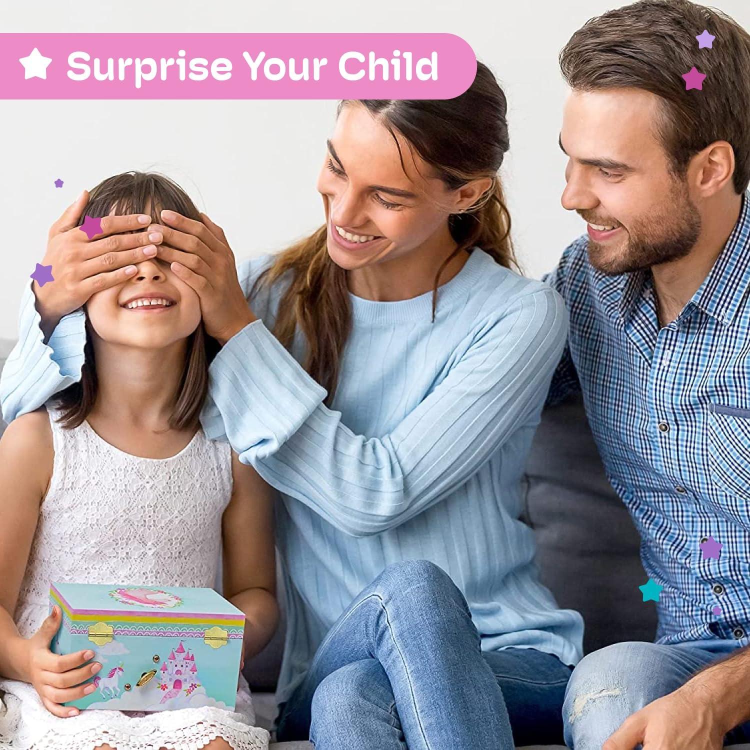 Caja de Joyería Musical Jewelkeeper Unicornio 15.24x11.75 cm