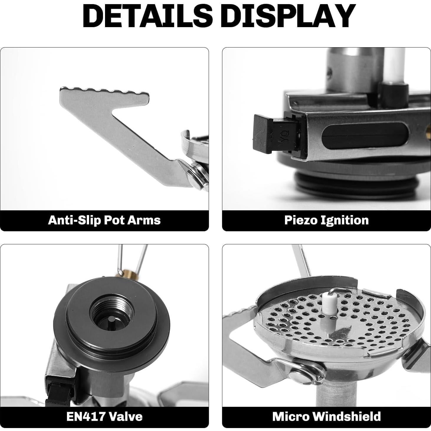 Estufa de Camping Greenpeak 1 - Ultraligera 2800W - Portátil