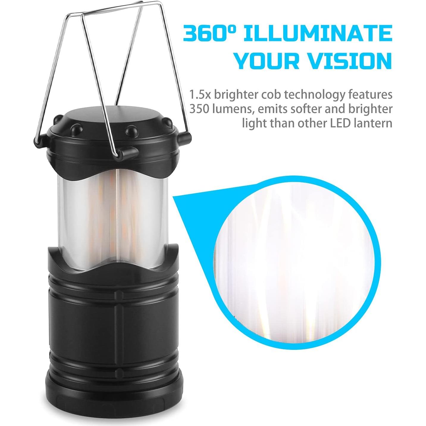 Linterna LED Portátil Lichamp C4BK 30 LEDs 360° Negra