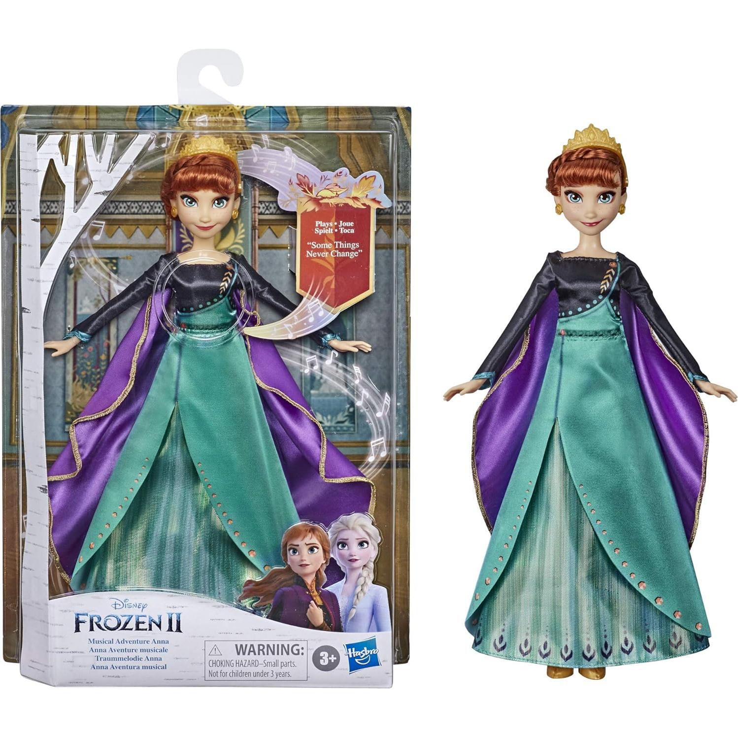 Muñeca Cantante Anna Disney Frozen 2 con Vestido y Accesorios