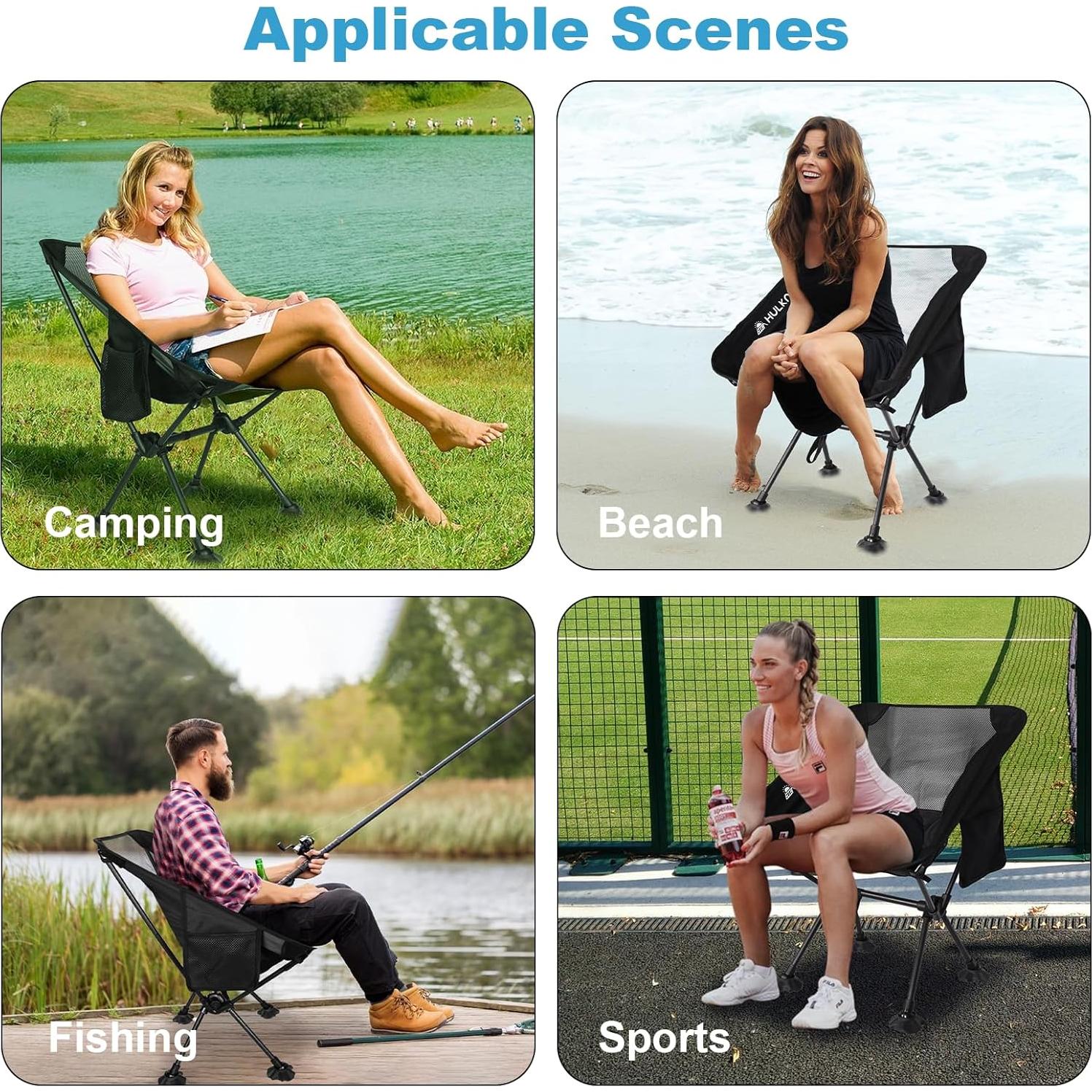 Silla de Camping Plegable HULKNPEW Ultraligera 1.57kg