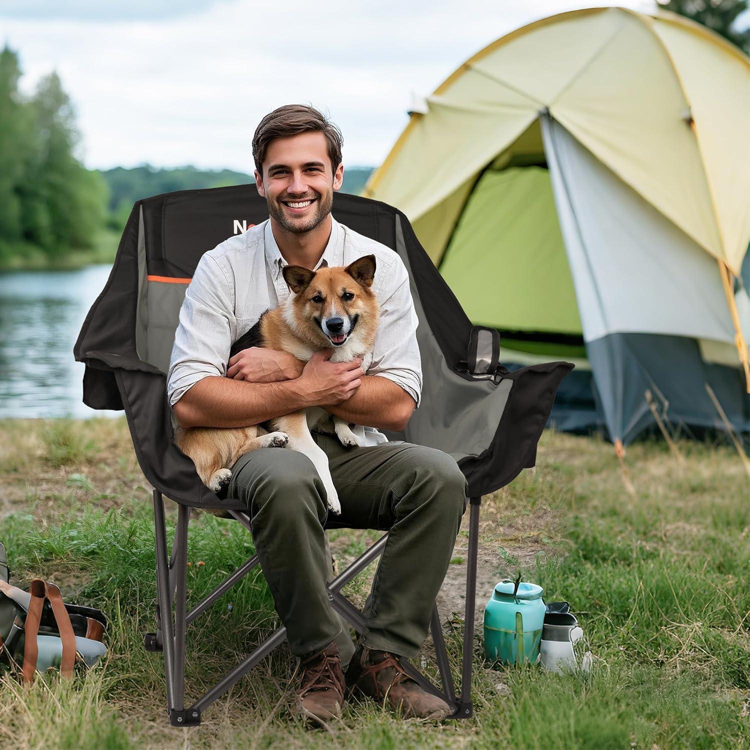 Silla de Camping Plegable Newbro XL con Enfriador 204kg