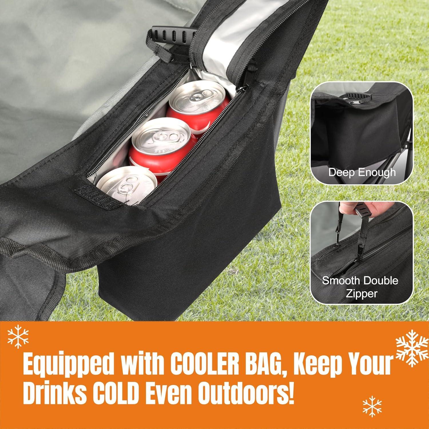 Silla de Camping Plegable Newbro XL con Enfriador 204kg