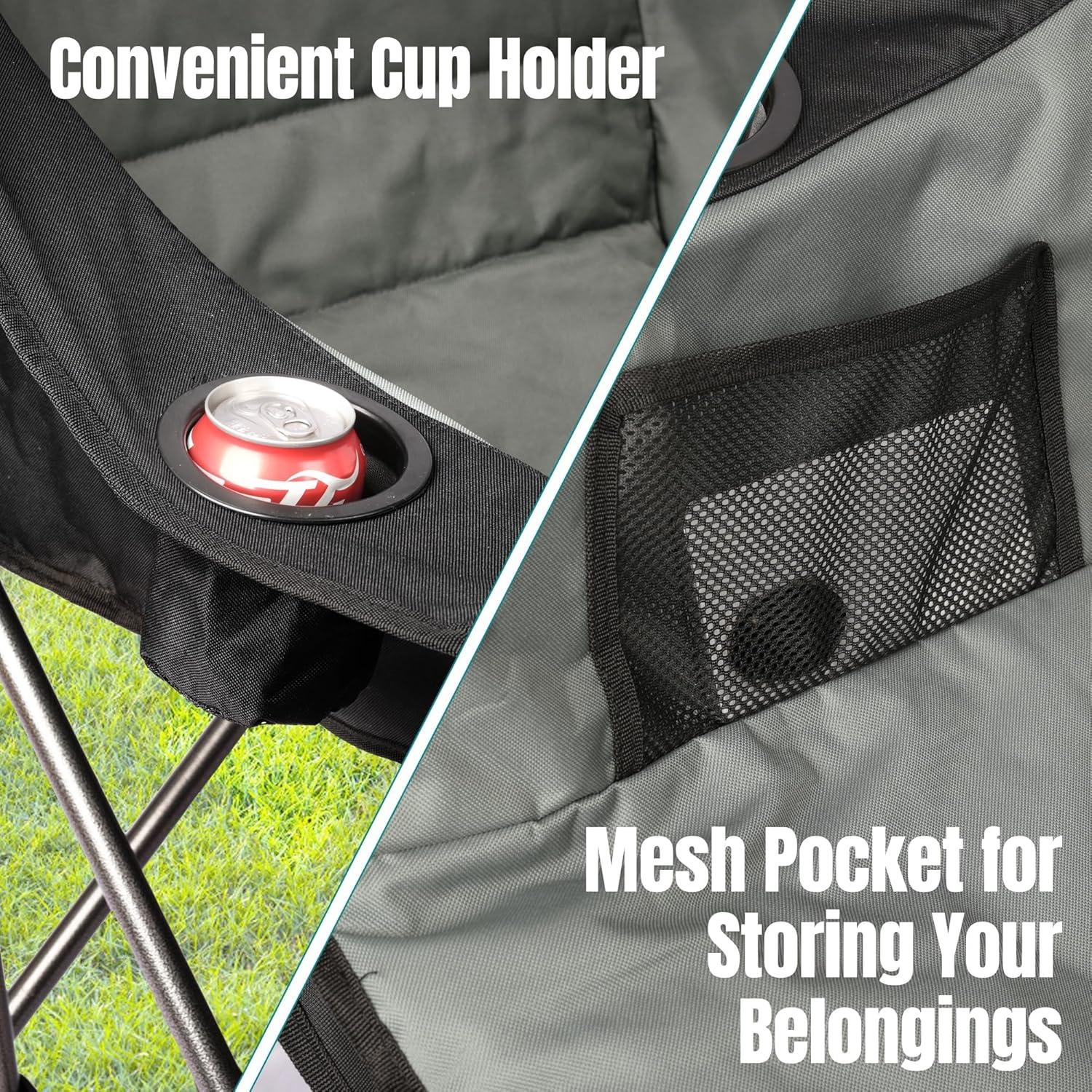 Silla de Camping Plegable Newbro XL con Enfriador 204kg