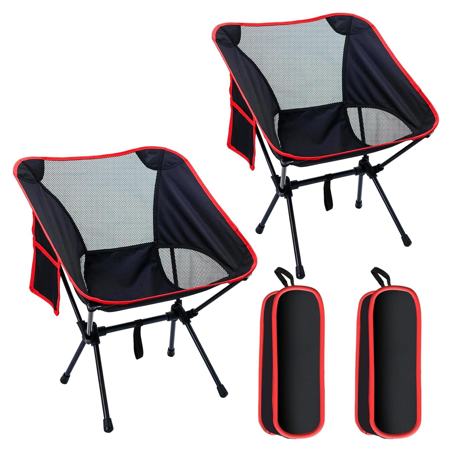 Silla de Camping Plegable Doseno Negra 1.1 kg Soporta 121 kg