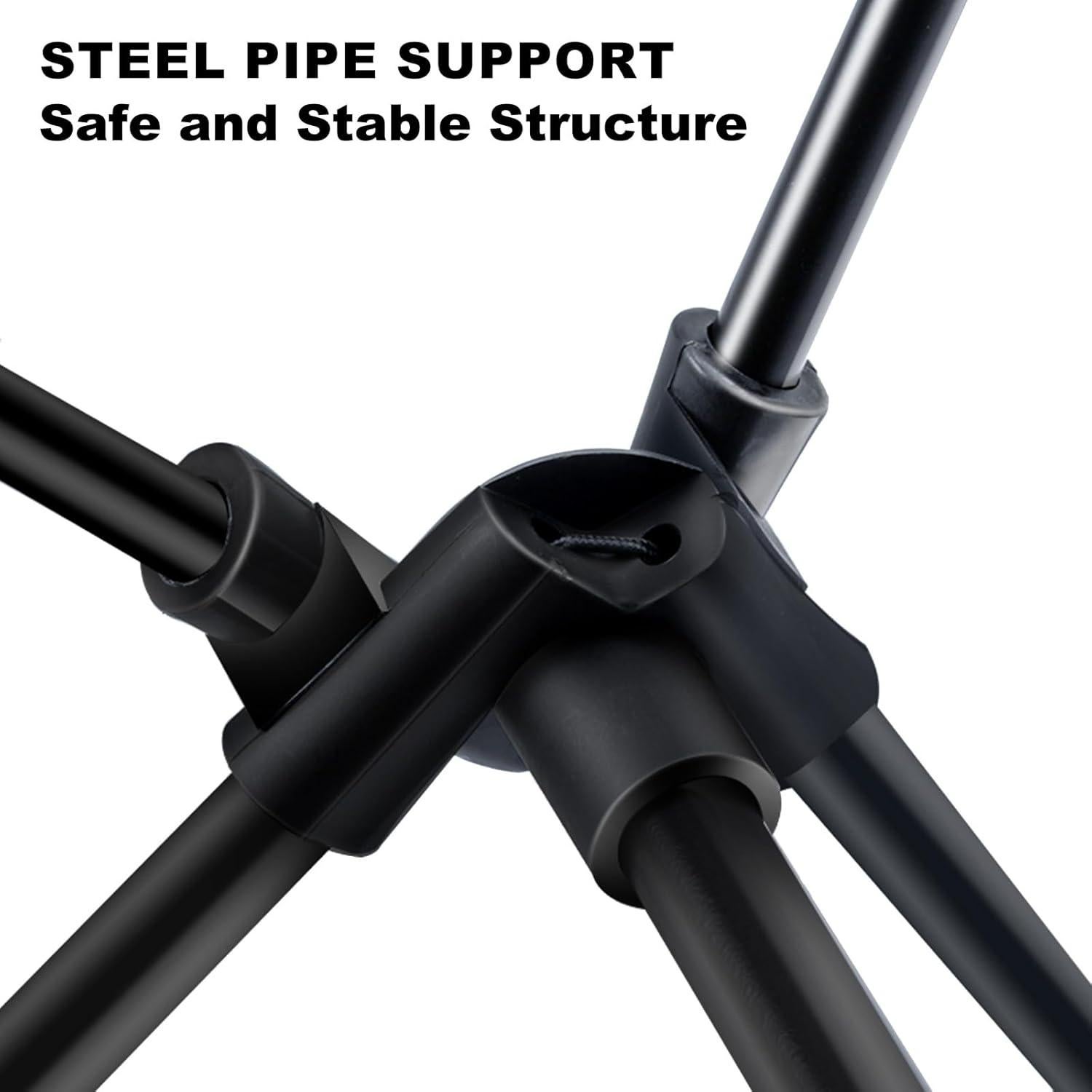 Silla de Camping Plegable Doseno Negra 1.1 kg Soporta 121 kg