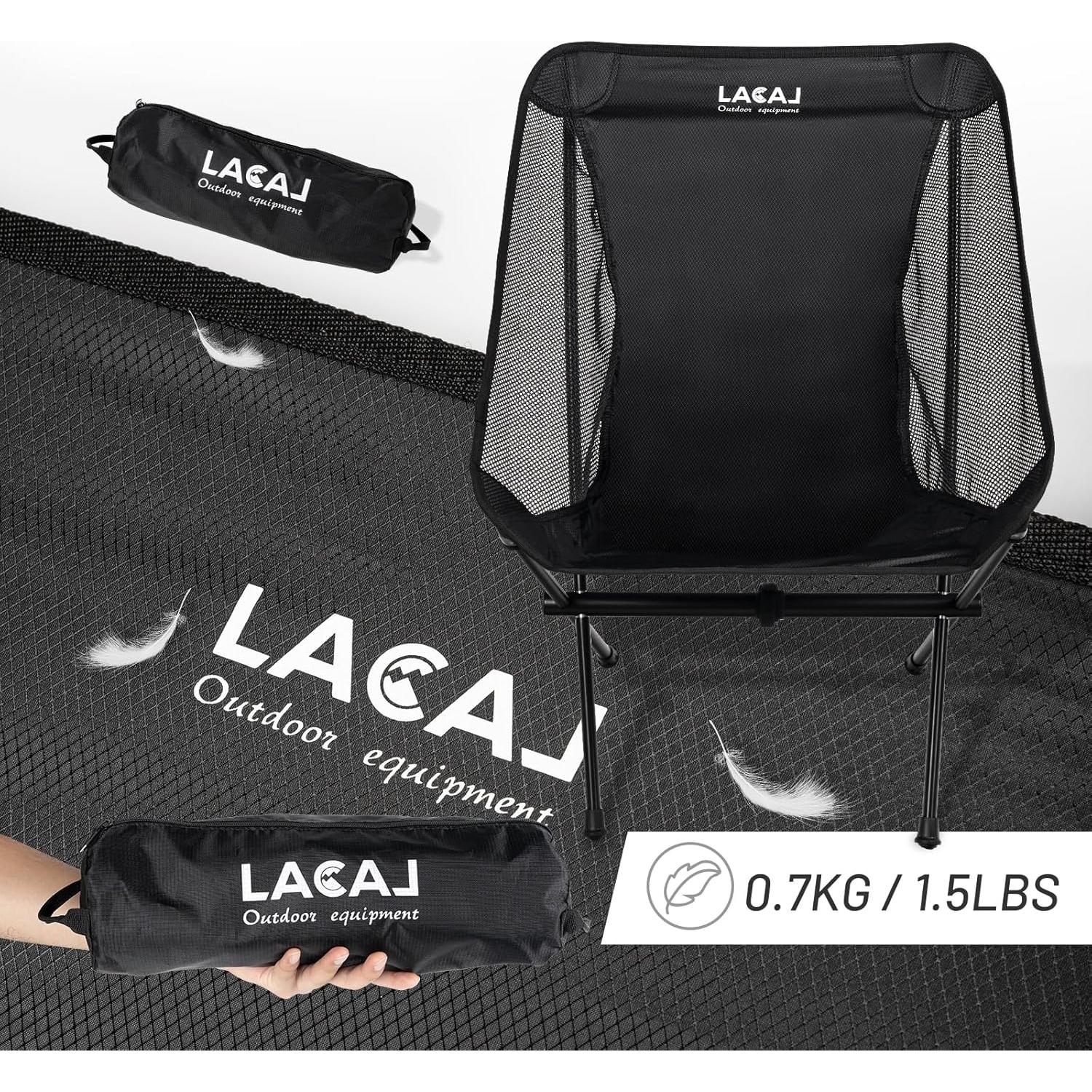 Silla de Camping Plegable G2 GO2GETHER LFC03-1-2 Negra 150kg