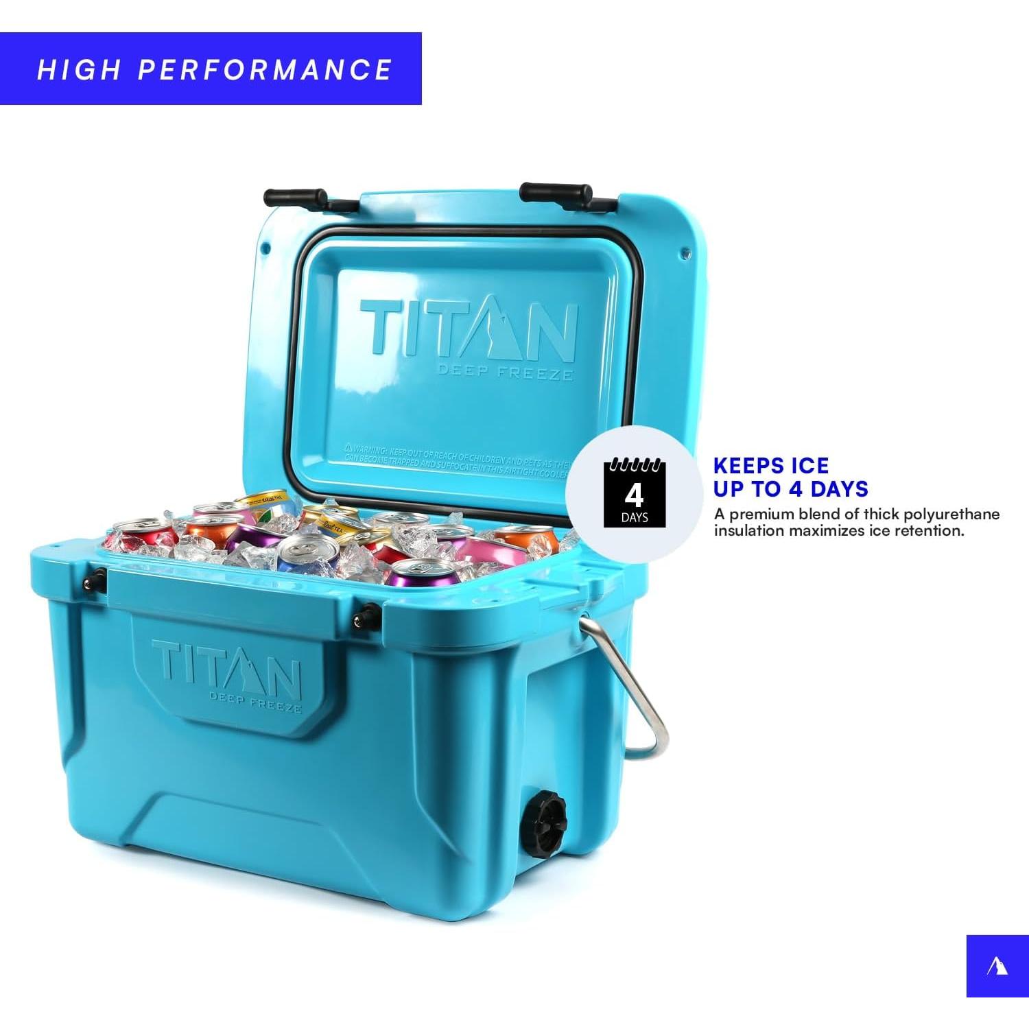 Hielera Titan 20Q Azul con Aislamiento Deep Freeze y Microban