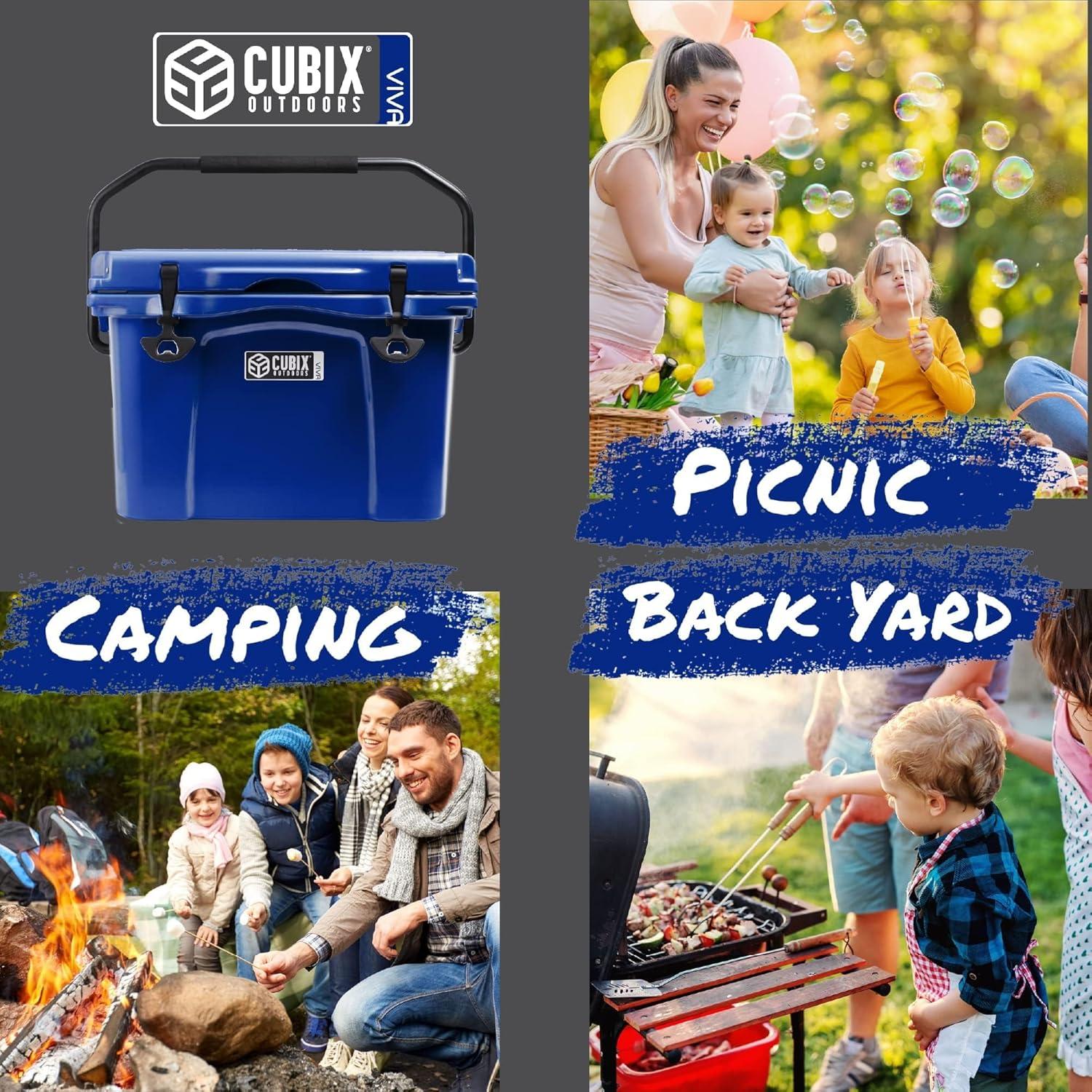 Enfriador Duro Portátil Cubix Outdoors 25QT Azul Cielo