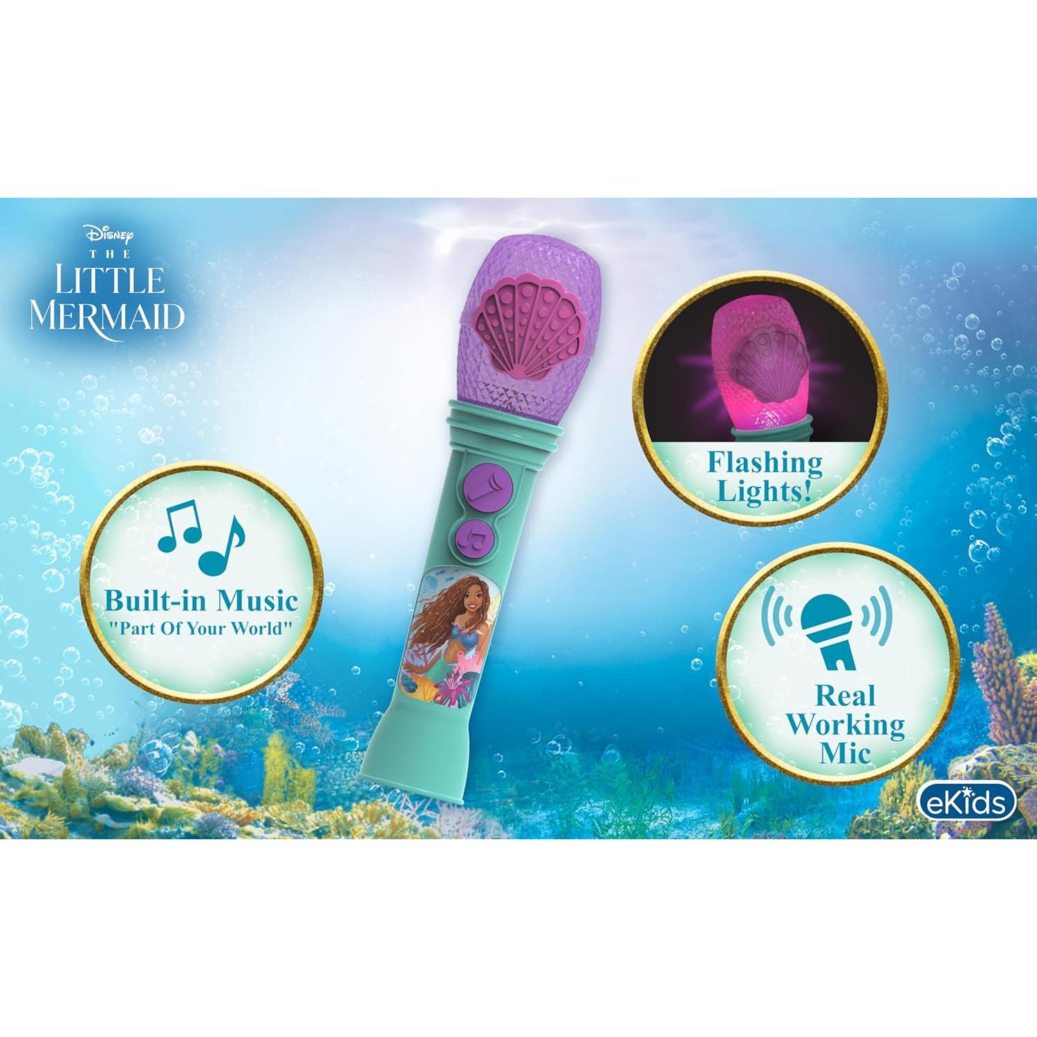 Micrófono Infantil eKids La Sirenita con Música y Luces