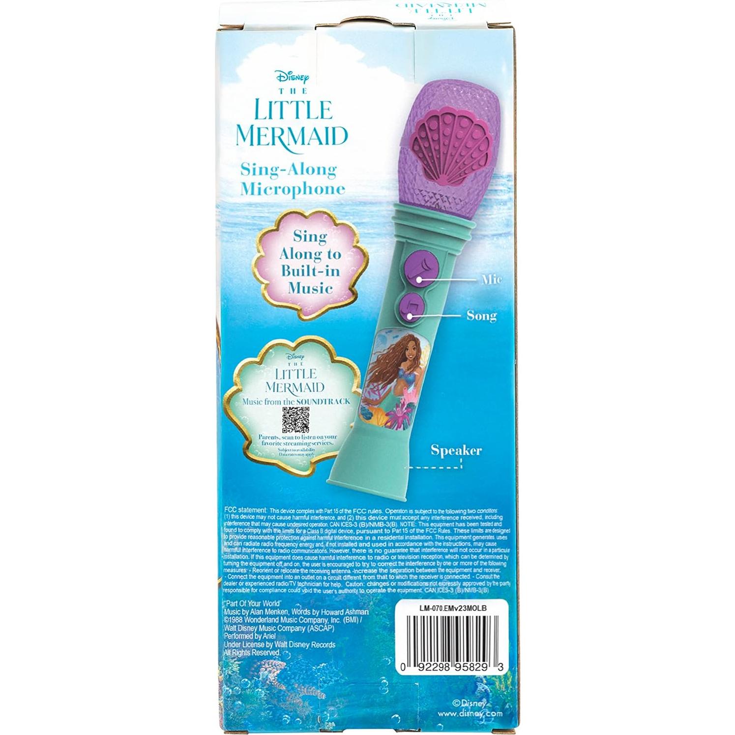 Micrófono Infantil eKids La Sirenita con Música y Luces