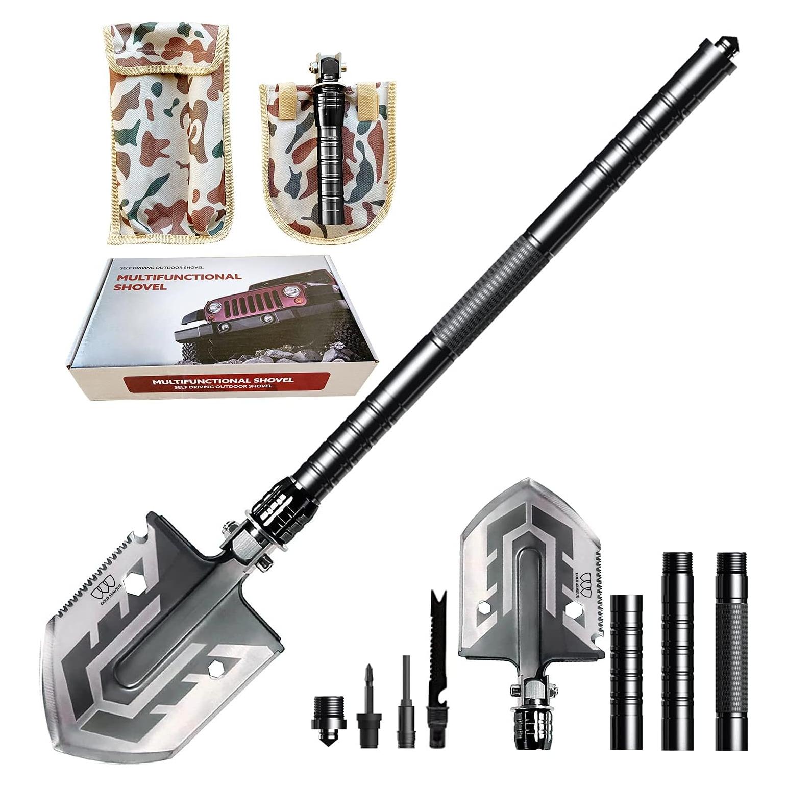 Pala de Camping Gold Armour Plegable Multifuncional 0.88kg