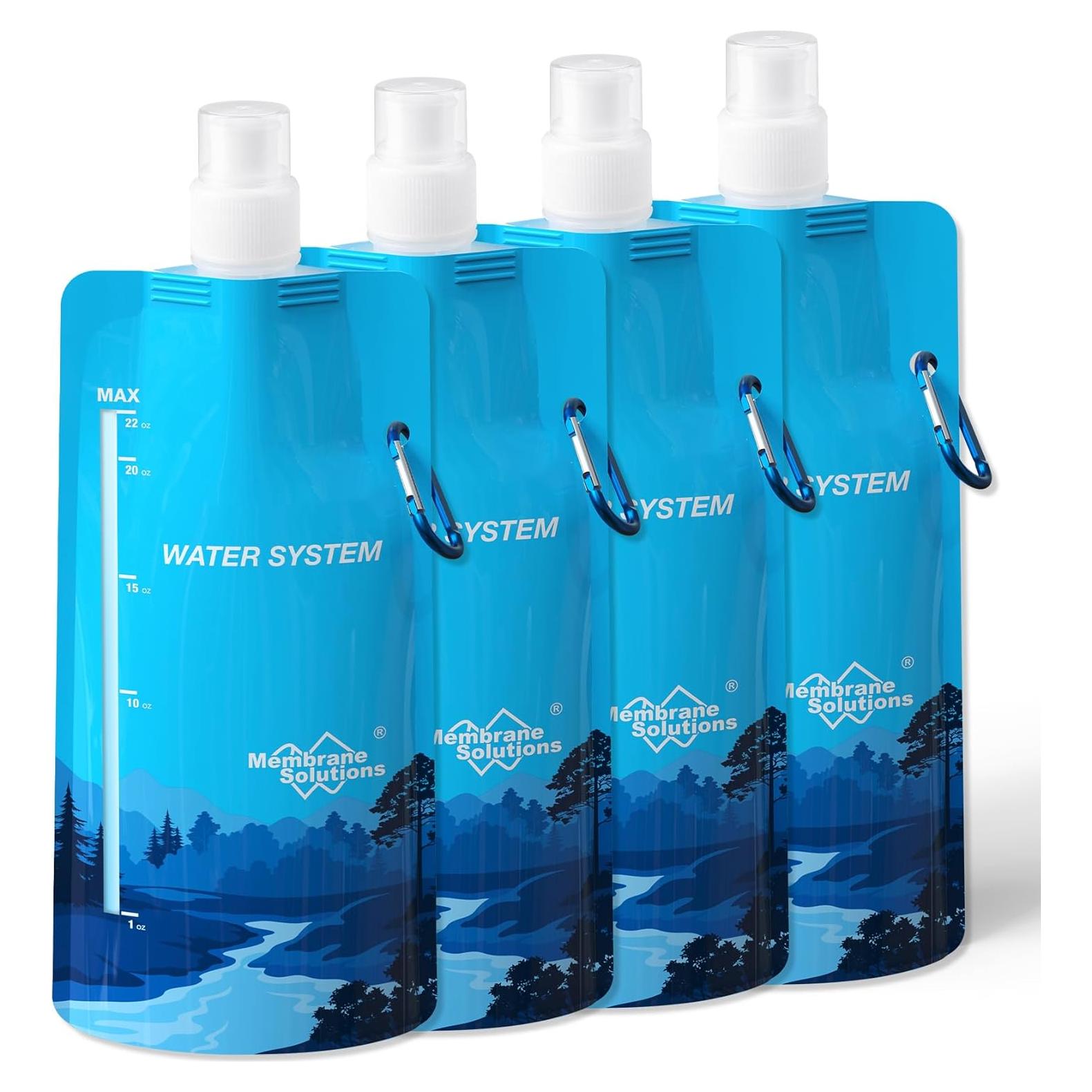 Botella de Agua Plegable Membrane Solutions 680ml con Filtro