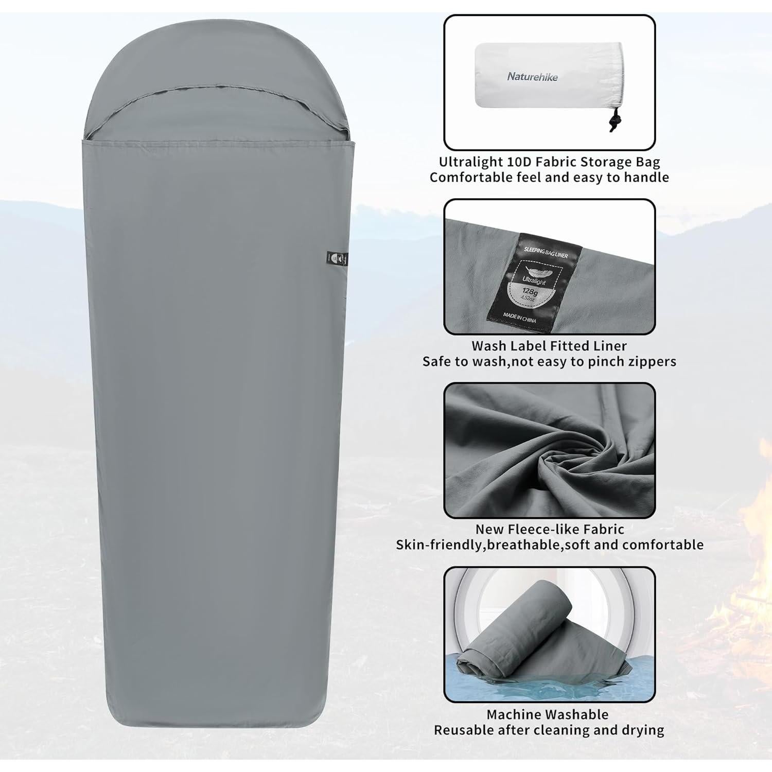 Forro de Saco de Dormir Naturehike ZY20 Ultraligero 127g