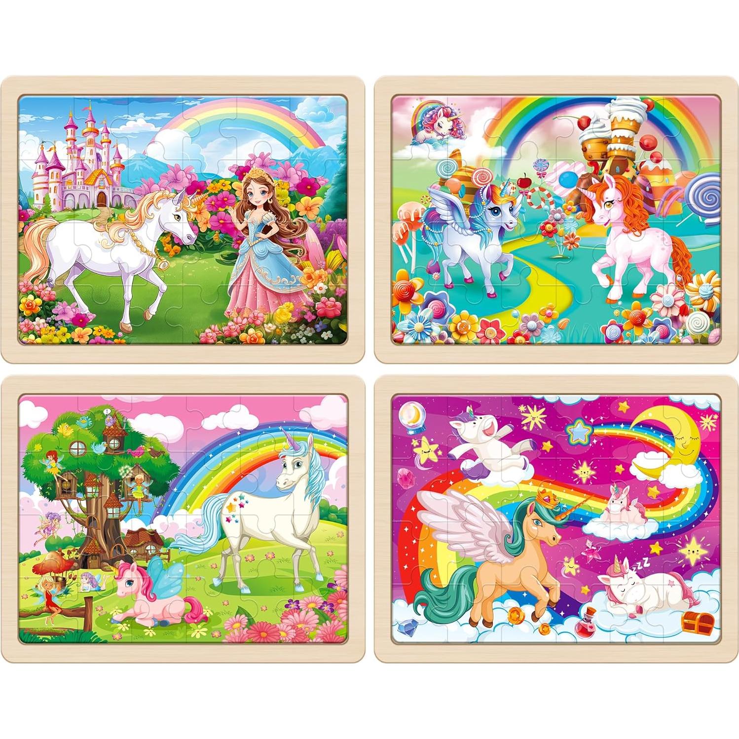 Rompecabezas de Madera Unicornio SYNARRY 24 Piezas 31x23cm