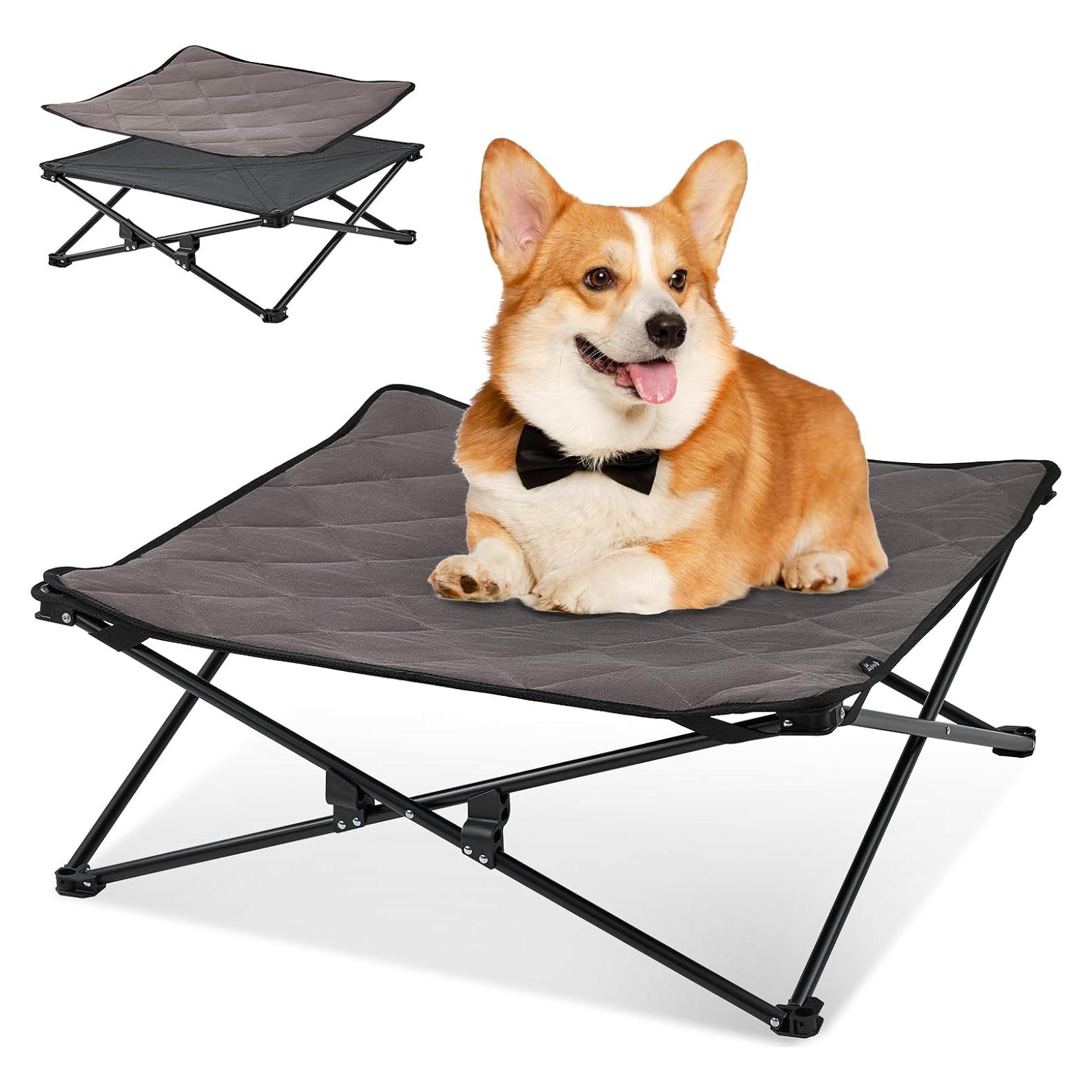 Cama Elevada para Perros Medianos KingCamp 76.7x76.7cm