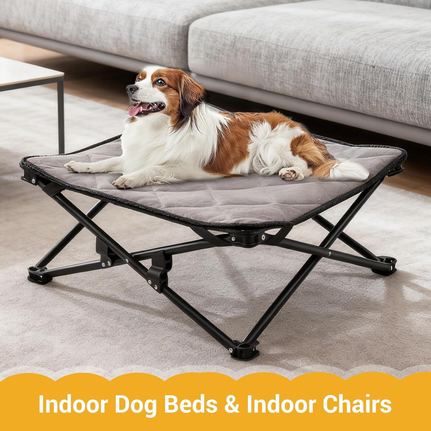 Cama Elevada para Perros Medianos KingCamp 76.7x76.7cm