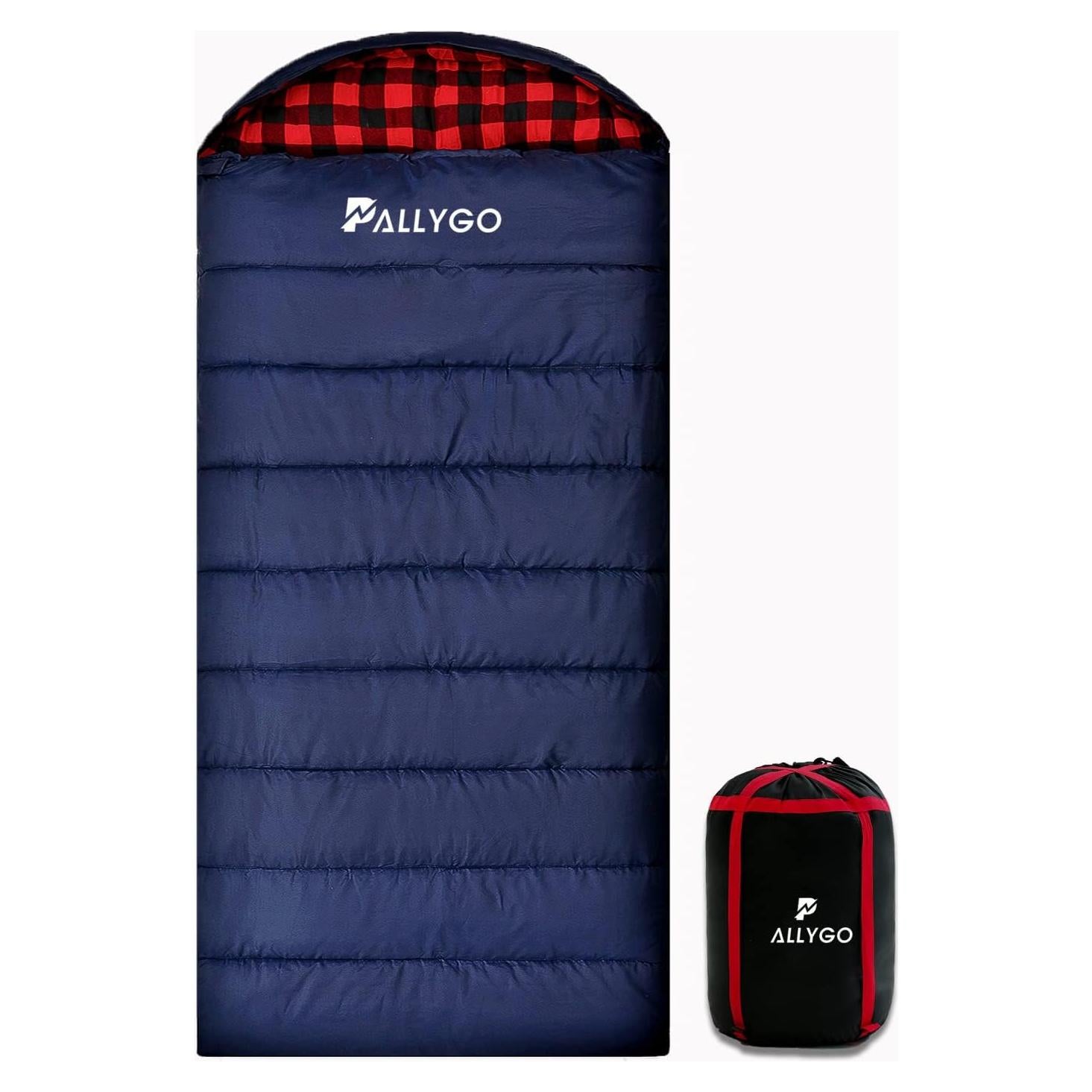 Saco de dormir PALLYGO 0°C para invierno 228.6x91.4 cm