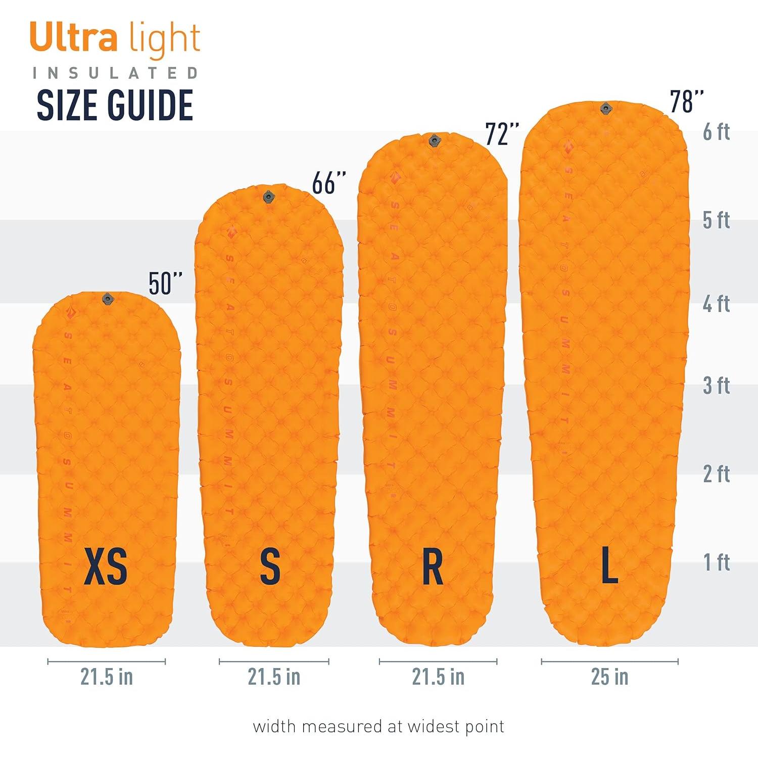 Colchón Inflable Aislado Ultraligero Sea to Summit X-Pequeño