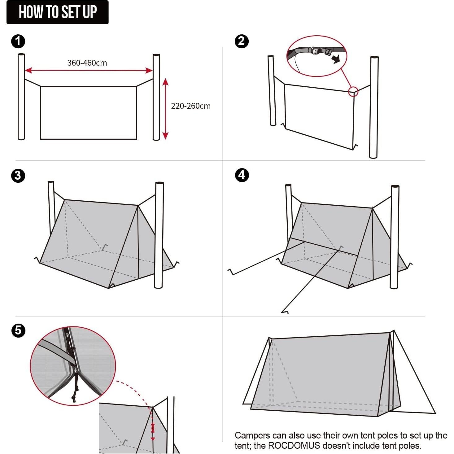 Carpa Caliente OneTigris ROCDOMUS 340x240cm Impermeable
