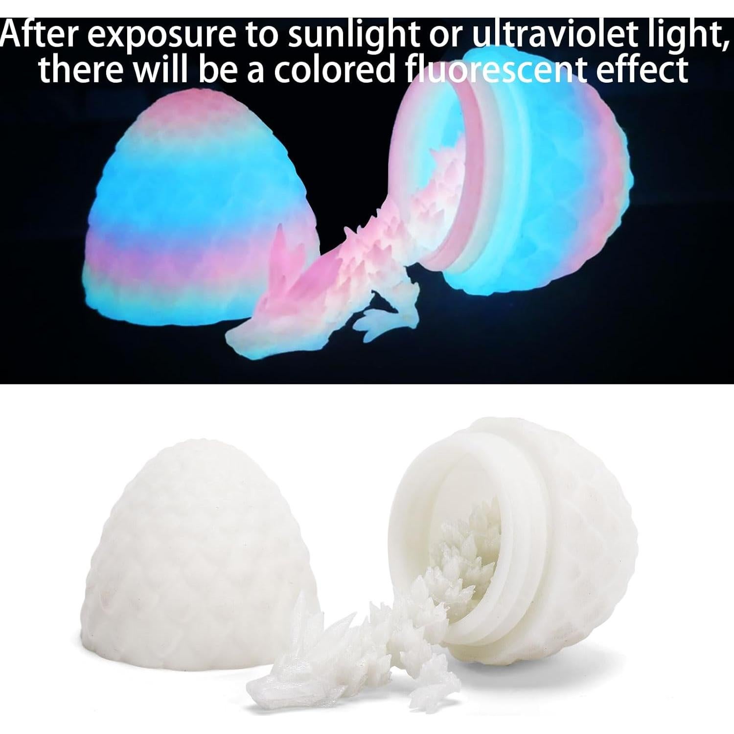 4 Huevos de Dragón Impresos en 3D Ivrmtal Coloridos