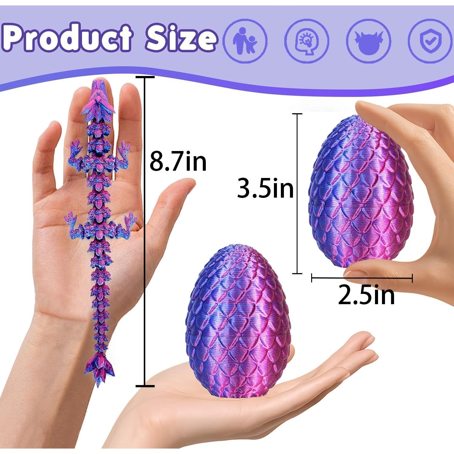 4 Huevos de Dragón Impresos en 3D Ivrmtal Coloridos