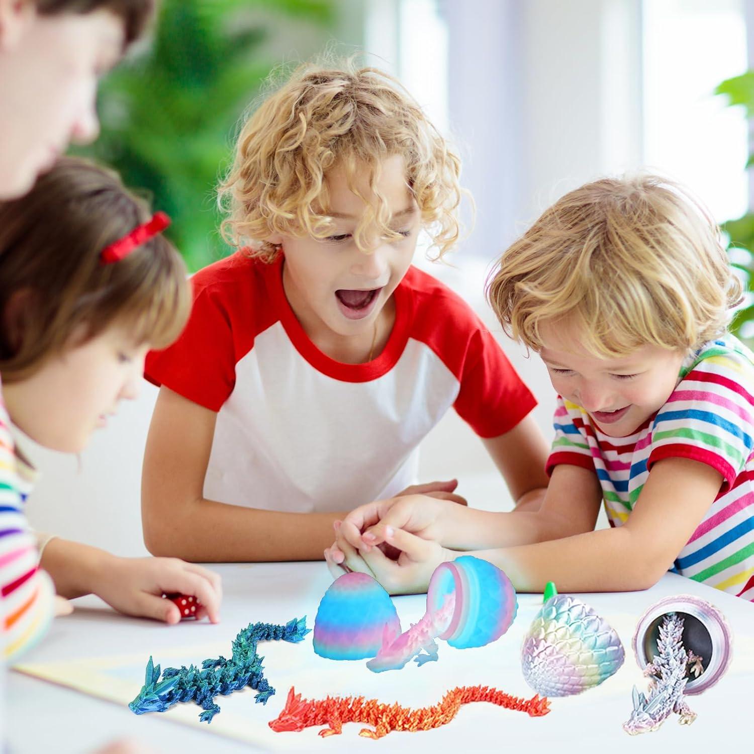 4 Huevos de Dragón Impresos en 3D Ivrmtal Coloridos