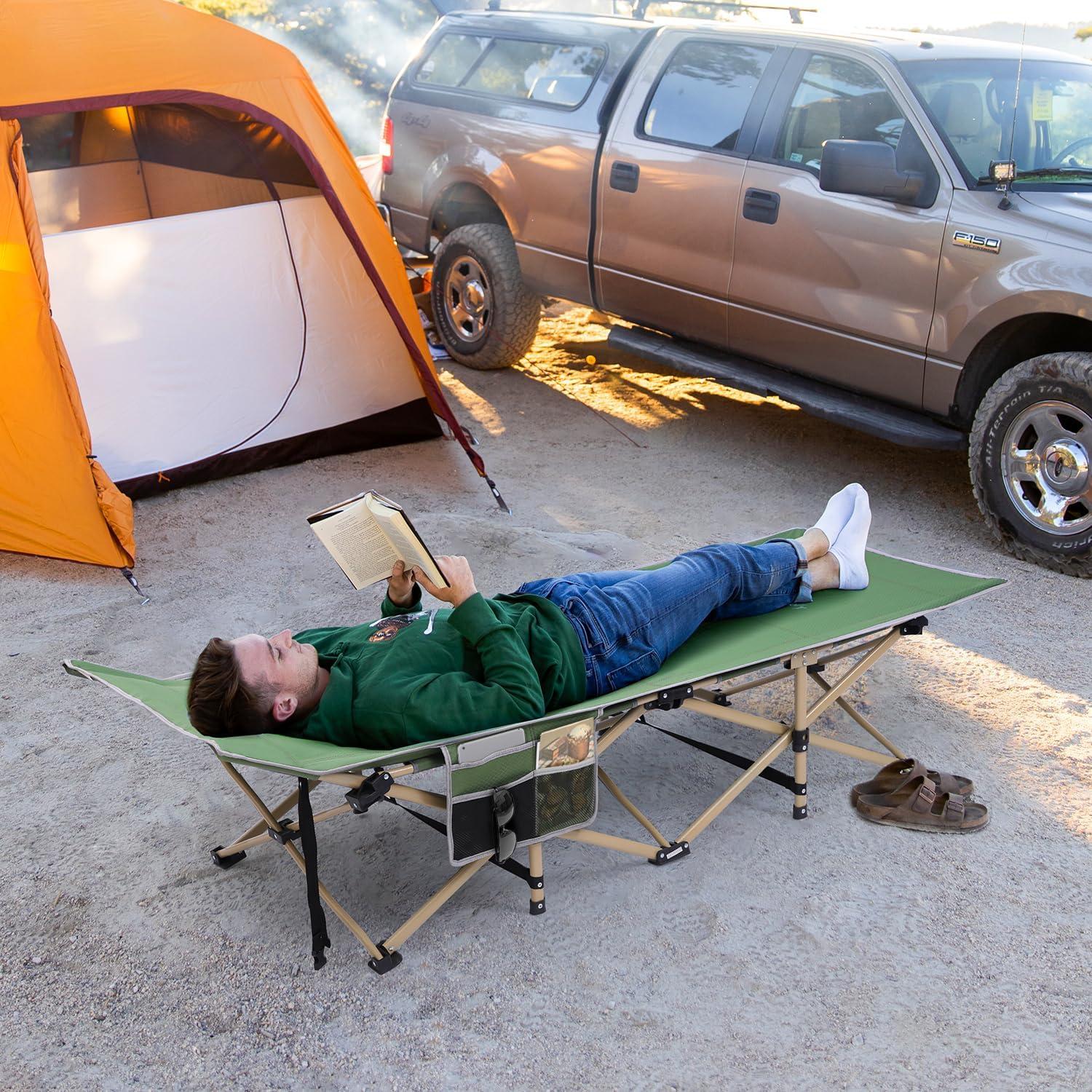 Cama de Camping Sportneer Plegable 1200D Verde para Adultos