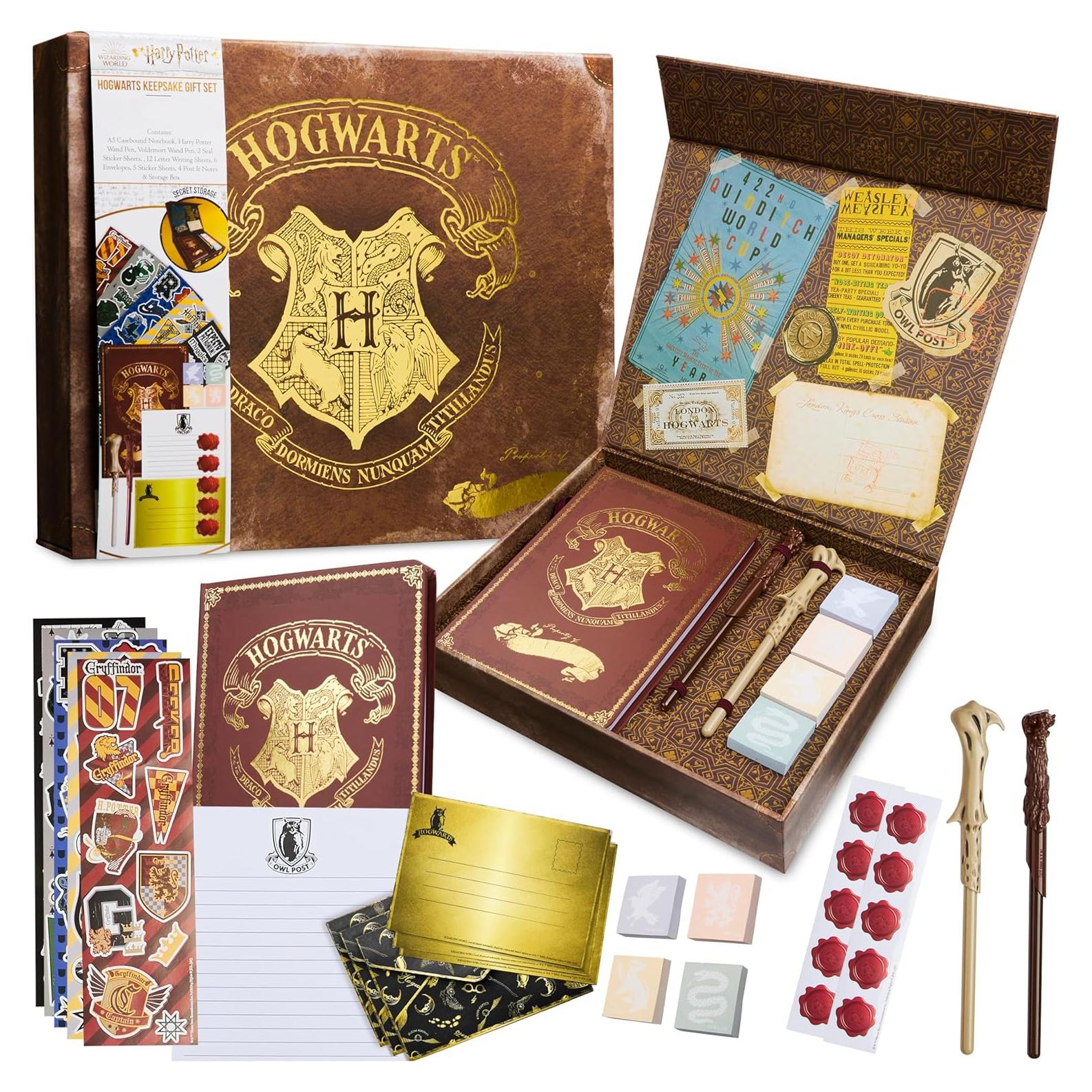 Juego de Papelería Harry Potter con Cuaderno y Plumas de Varita