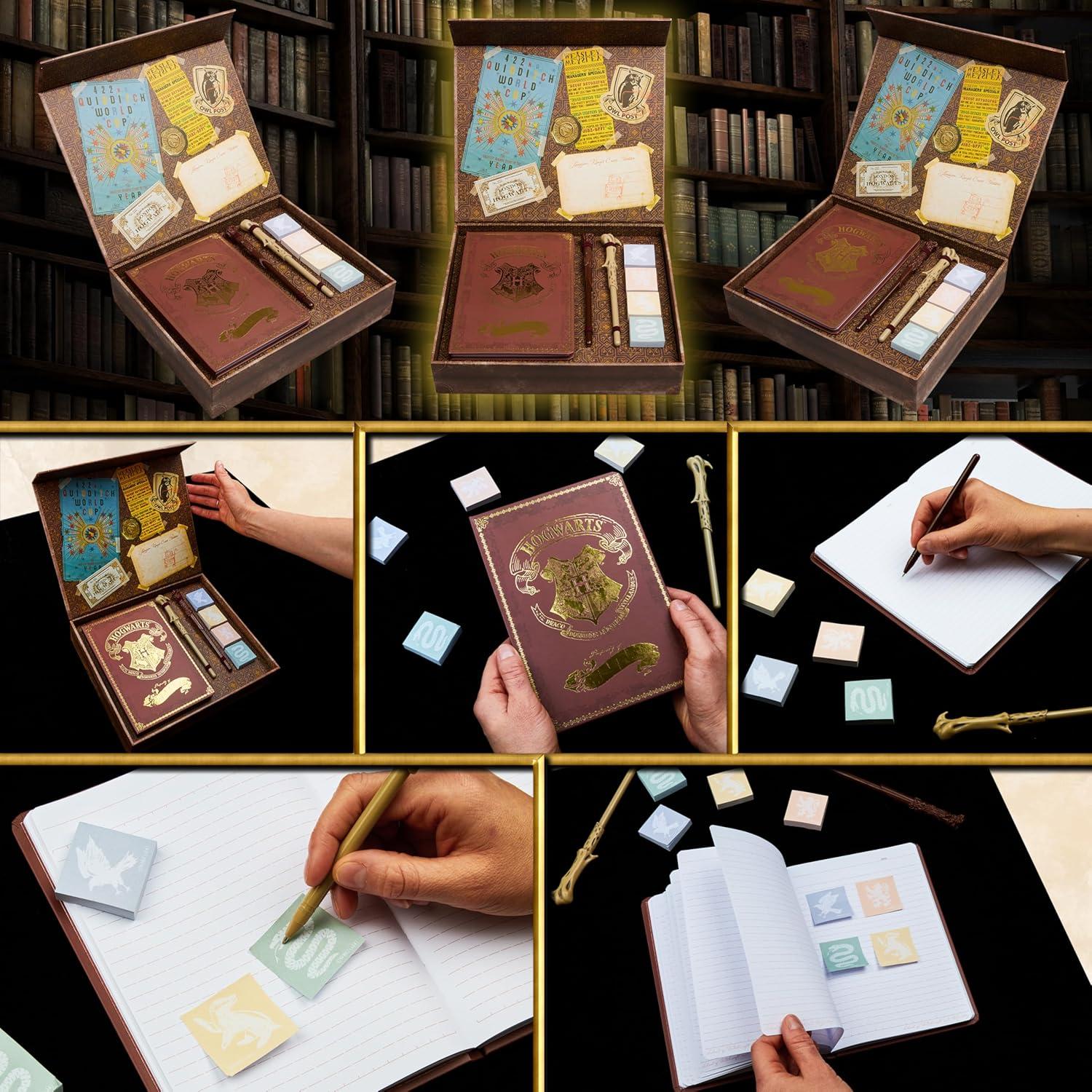 Juego de Papelería Harry Potter con Cuaderno y Plumas de Varita