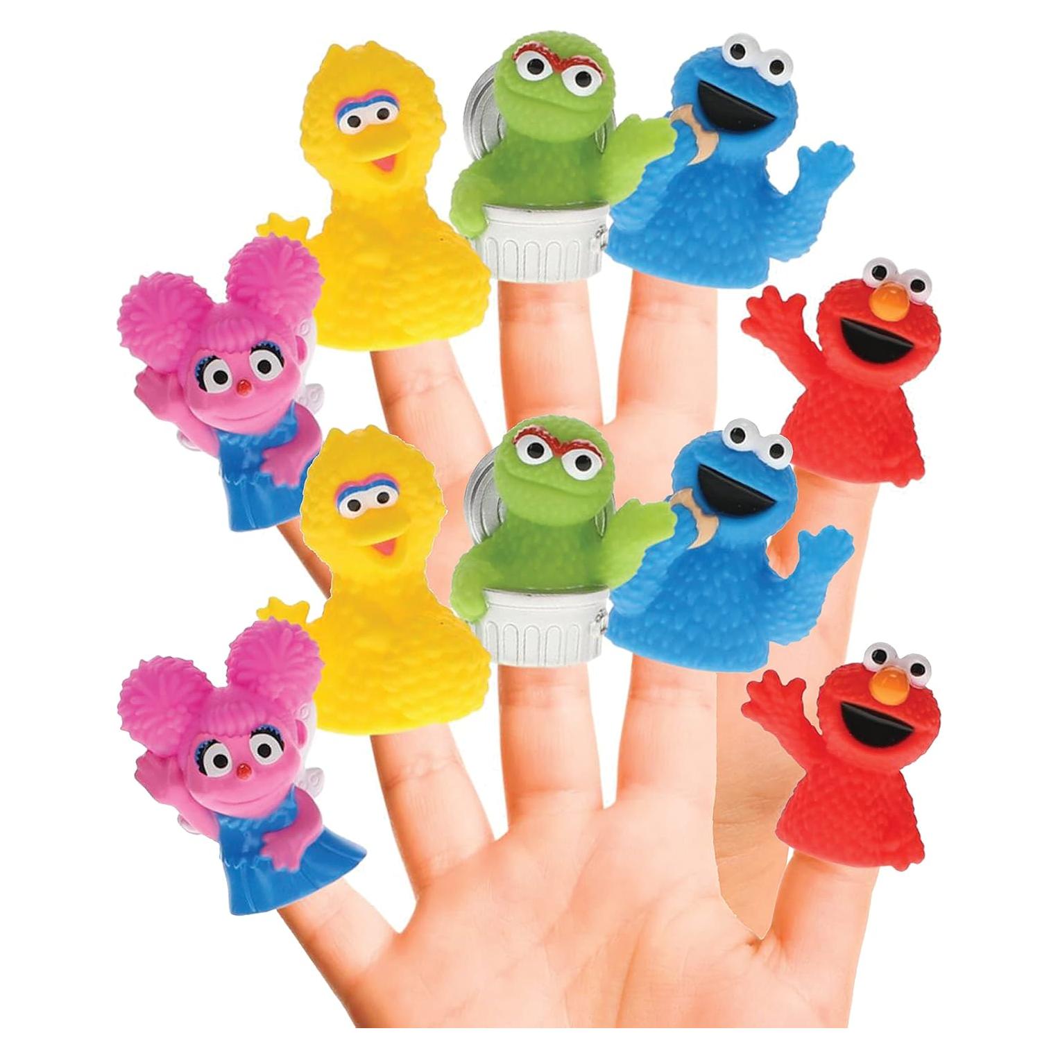 Juego de 10 Marionetas de Dedo Plaza Sésamo - Educativas y Acuáticas