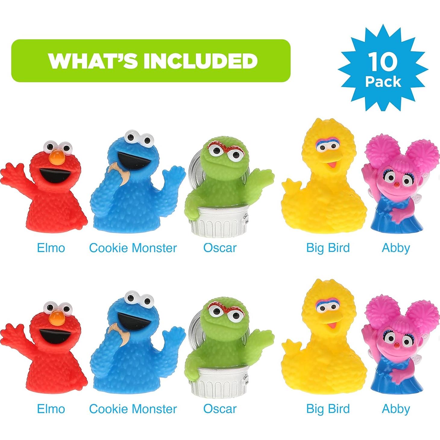 Juego de 10 Marionetas de Dedo Plaza Sésamo - Educativas y Acuáticas