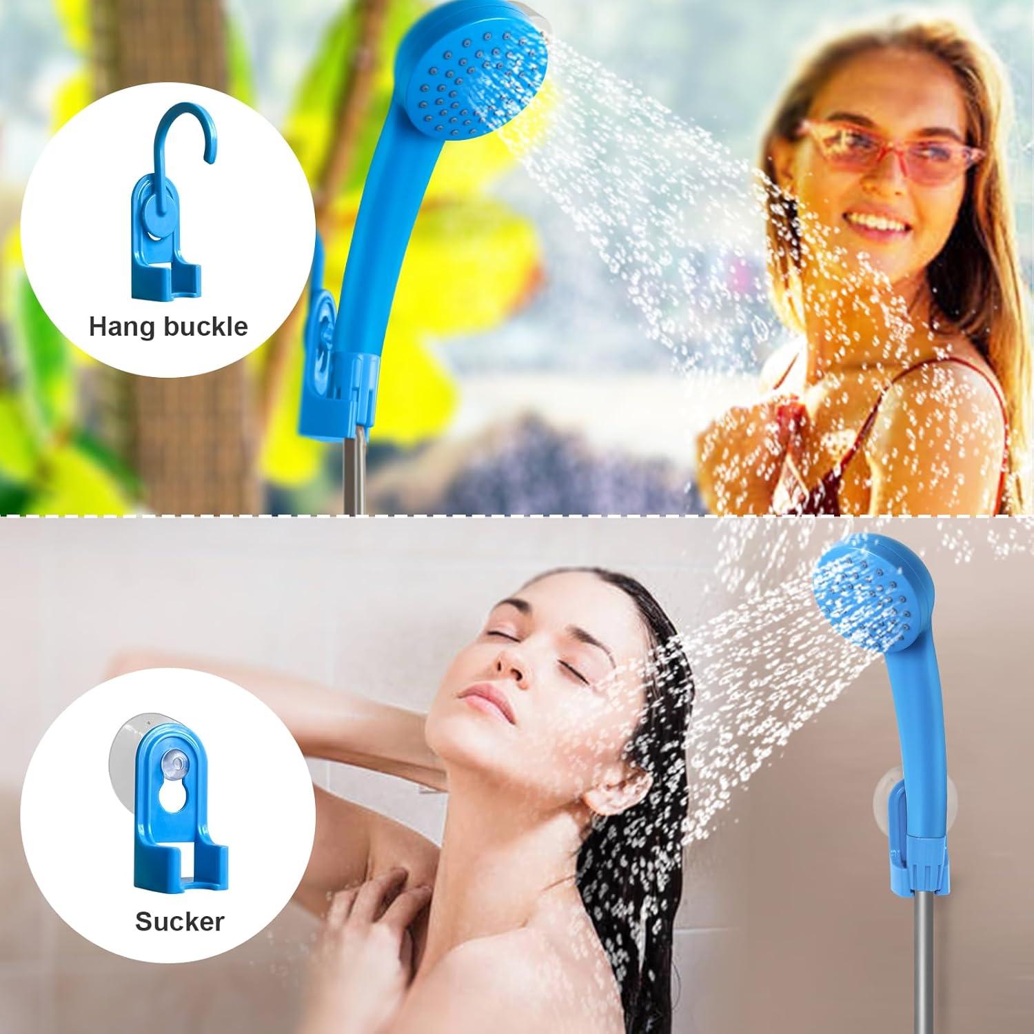 Ducha Portátil AZXJC con Iluminación LED y Batería 2.8x9.5 in