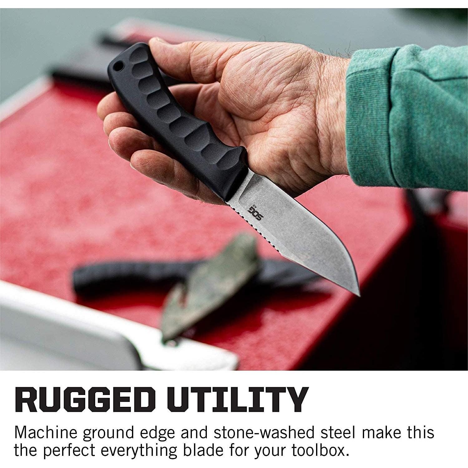 Cuchillo de Supervivencia SOG Ace con Funda Negra 21.8 cm