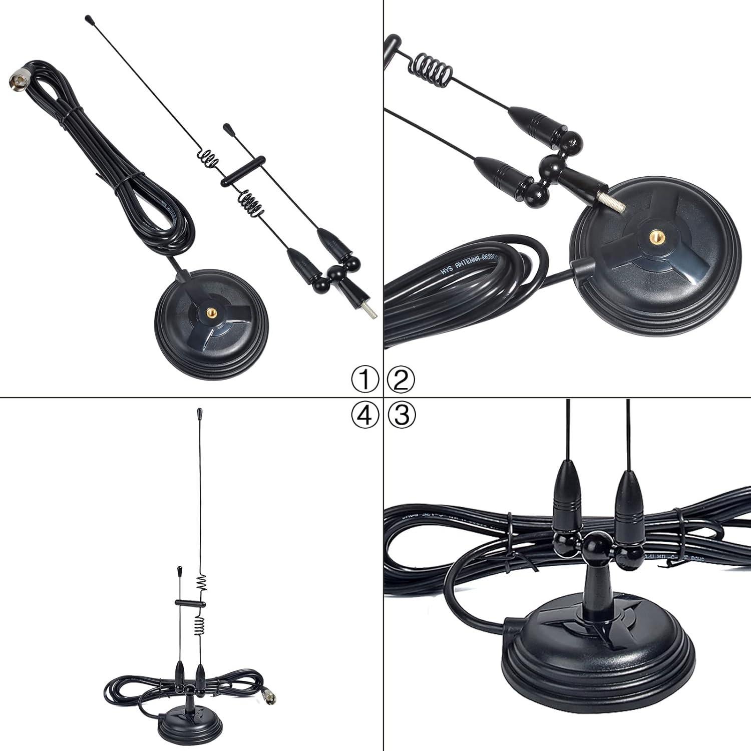 Antena Doble Banda TWAYRDIO 144/430MHz VHF UHF Móvil 43cm