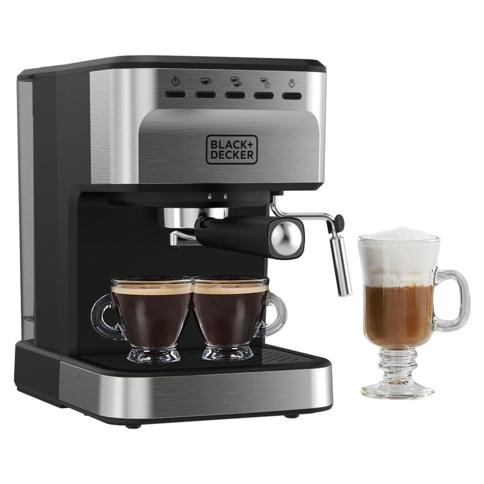 Máquina de Espresso BLACK+DECKER 15 Bar con Espumador