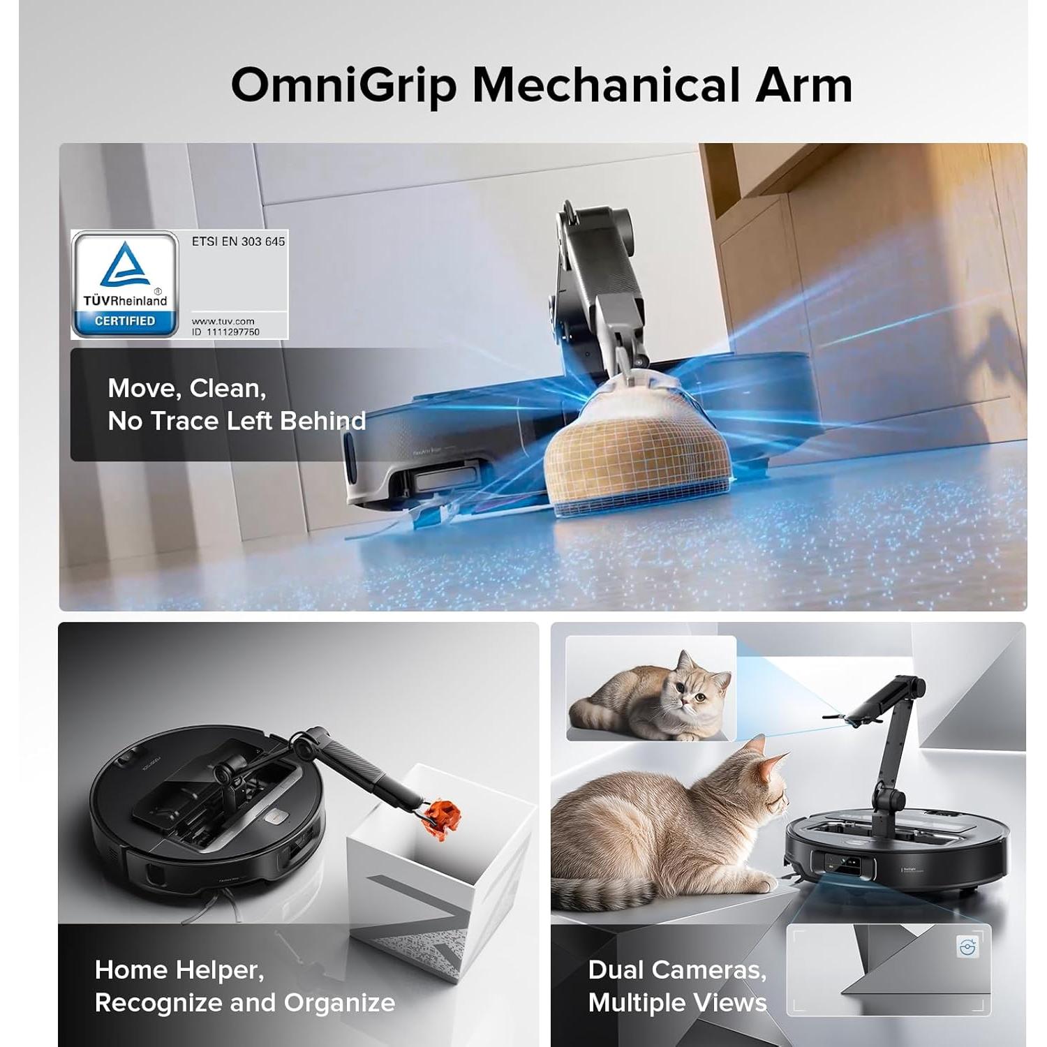 Aspiradora Robot Roborock Saros Z70 con Mopa y Brazo OmniGrip