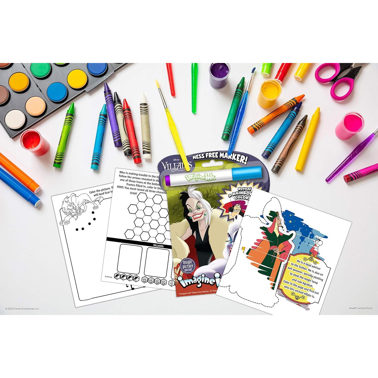 Libro para Colorear Disney Villanos Bendon 50490 con Marcador