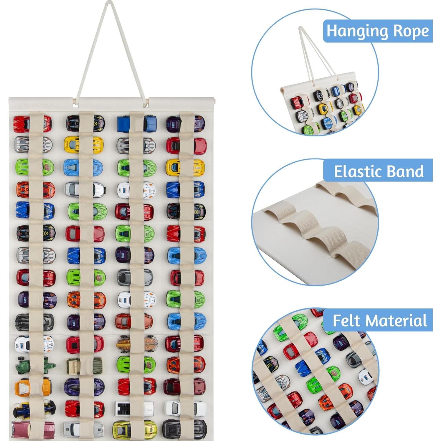 Organizador Colgante JOYMOMO para 60 Coches de Juguete