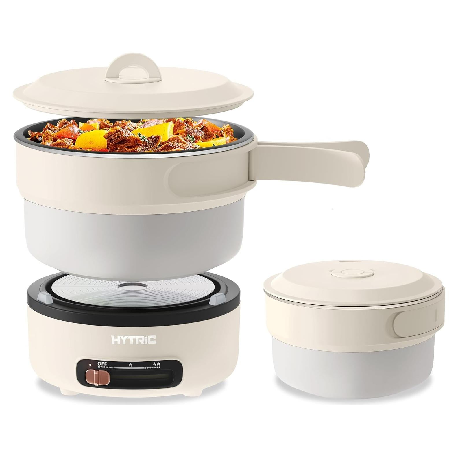 Cocina Eléctrica HYTRIC 2L Antiadherente Portátil con Mango Plegable