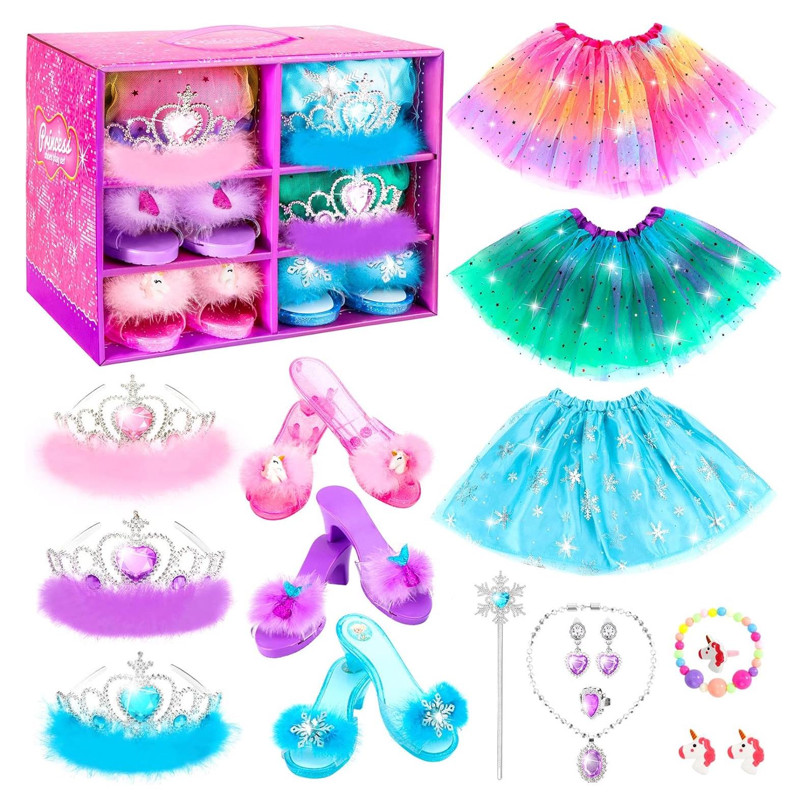 Conjunto de Disfraz de Princesa para Niñas - 3 Temas