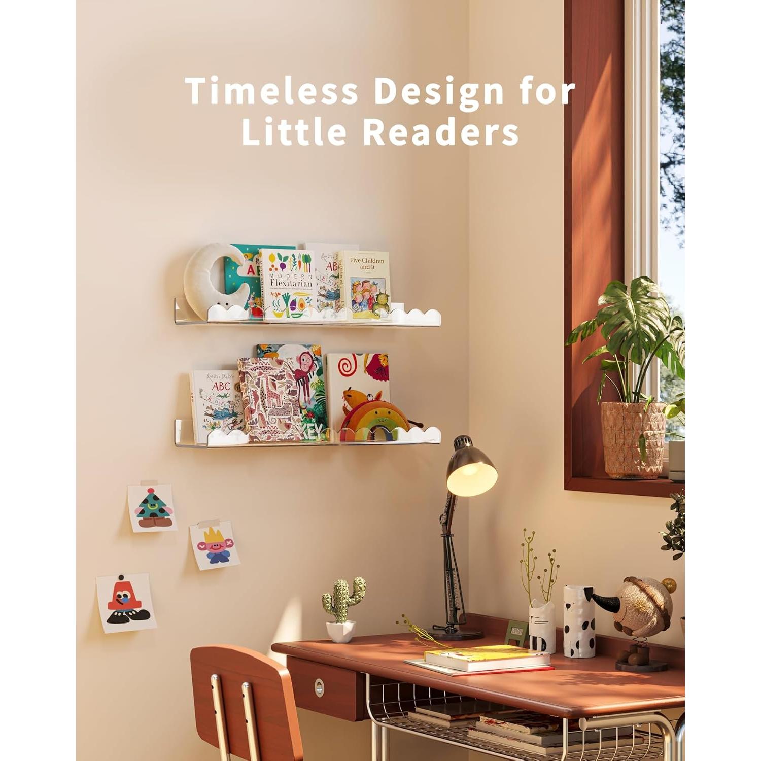 Estante Flotante Acrílico G&W Gruwald 4 Pack 39.9 cm Transparente