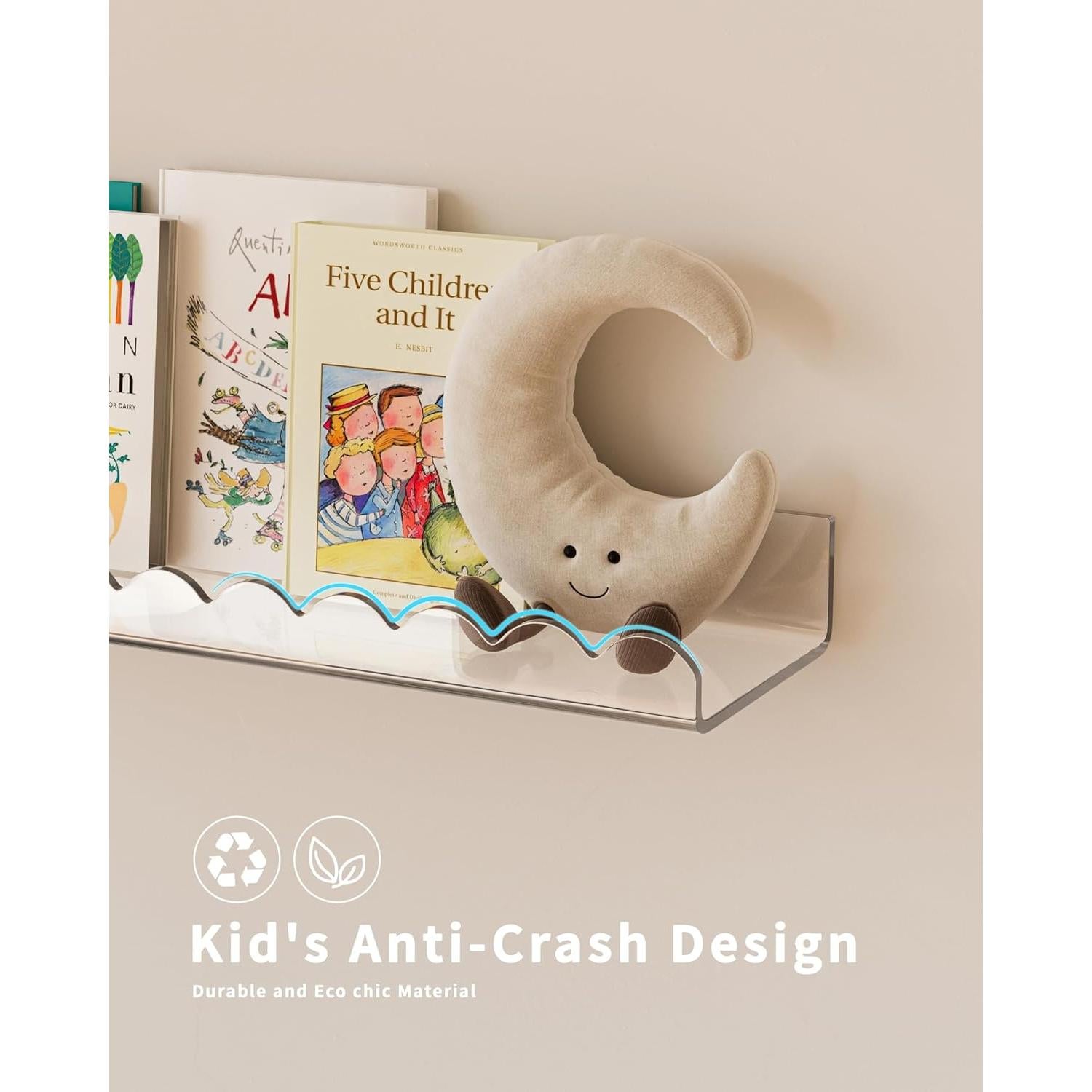 Estante Flotante Acrílico G&W Gruwald 4 Pack 39.9 cm Transparente